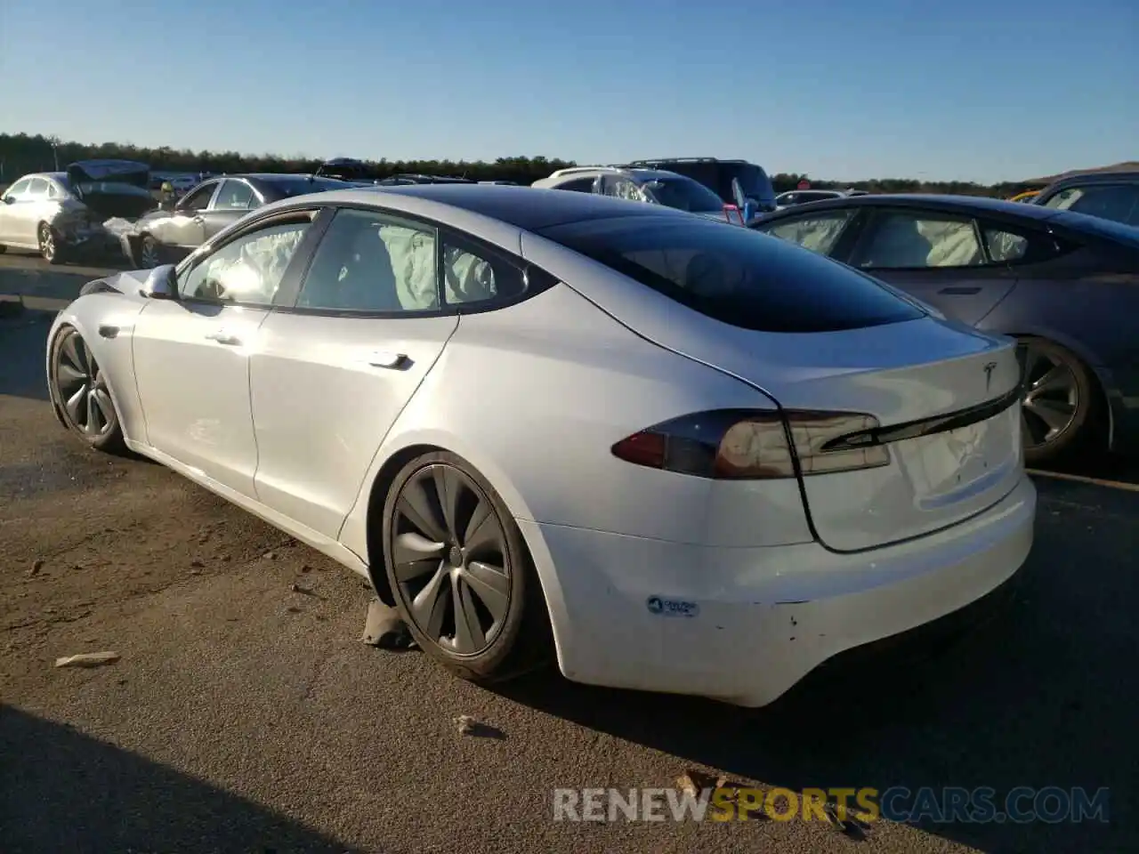 3 Фотография поврежденного автомобиля 5YJSA1E5XMF440363 TESLA MODEL S 2021