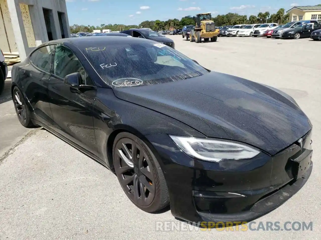 1 Photograph of a damaged car 5YJSA1E60MF435679 TESLA MODEL S 2021