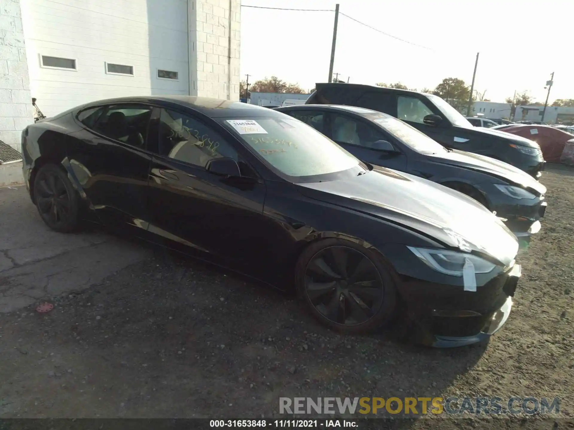 1 Photograph of a damaged car 5YJSA1E60MF439408 TESLA MODEL S 2021