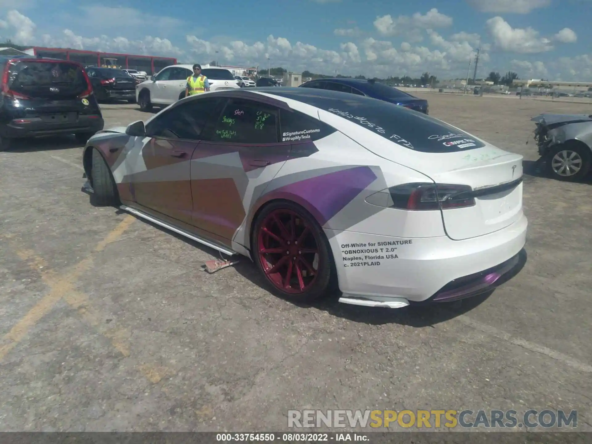 3 Photograph of a damaged car 5YJSA1E60MF450876 TESLA MODEL S 2021