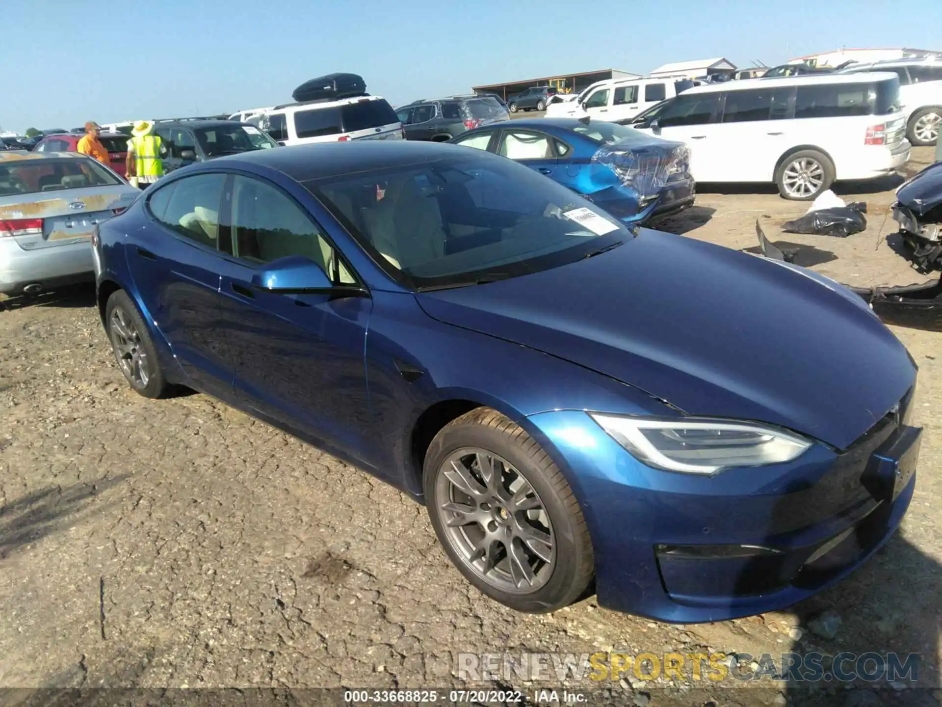 1 Фотография поврежденного автомобиля 5YJSA1E60MF451705 TESLA MODEL S 2021