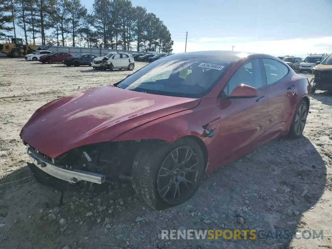 1 Photograph of a damaged car 5YJSA1E61MF451017 TESLA MODEL S 2021