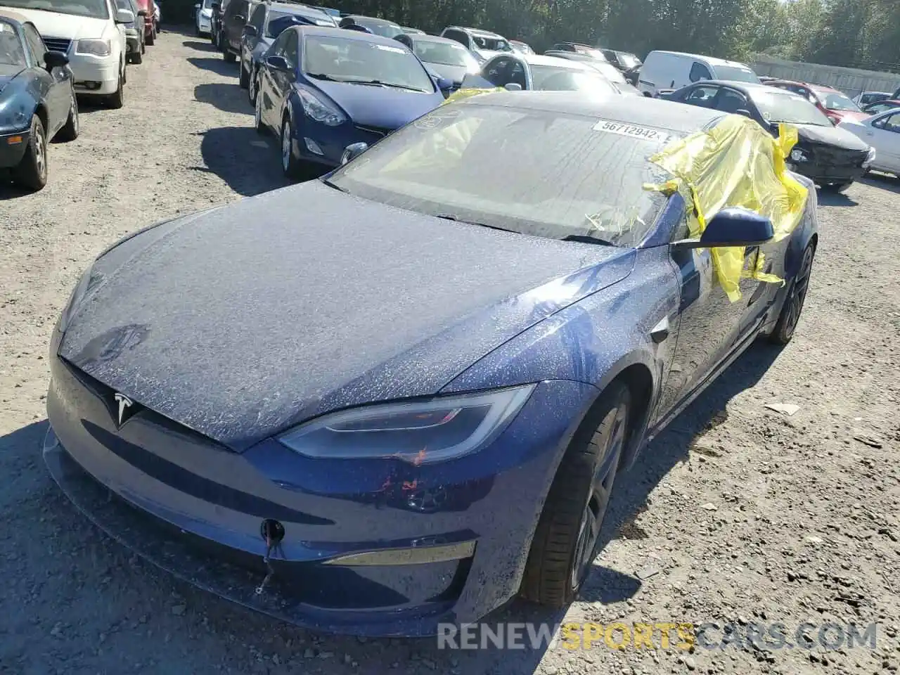 2 Фотография поврежденного автомобиля 5YJSA1E62MF438566 TESLA MODEL S 2021