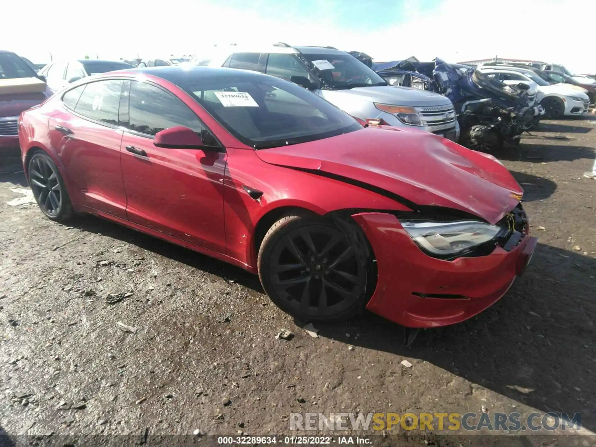 1 Photograph of a damaged car 5YJSA1E62MF440995 TESLA MODEL S 2021