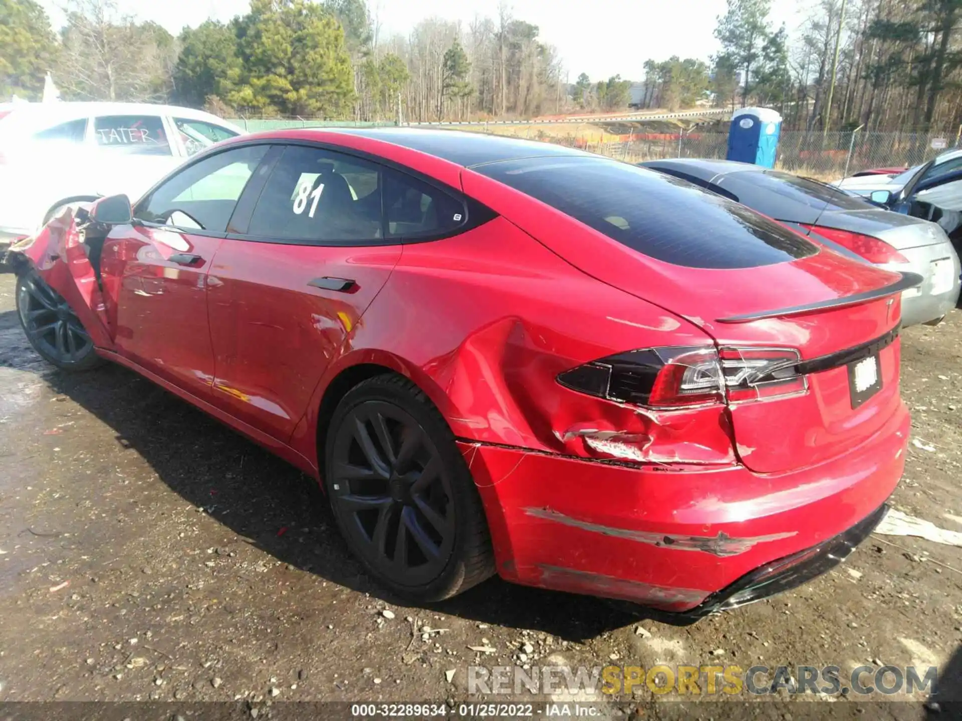 3 Photograph of a damaged car 5YJSA1E62MF440995 TESLA MODEL S 2021