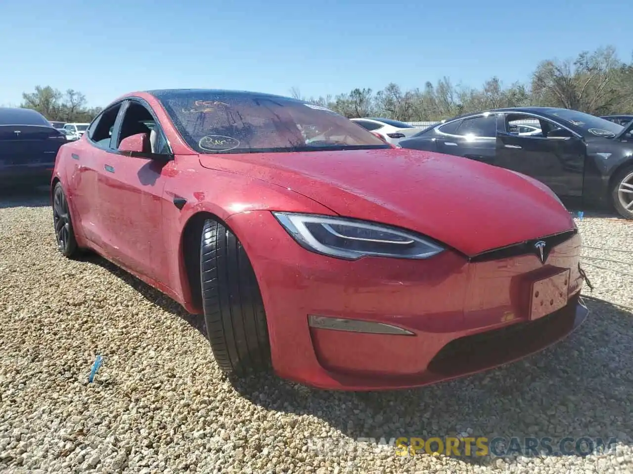 1 Photograph of a damaged car 5YJSA1E62MF449308 TESLA MODEL S 2021