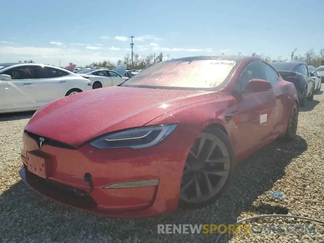 2 Photograph of a damaged car 5YJSA1E62MF449308 TESLA MODEL S 2021