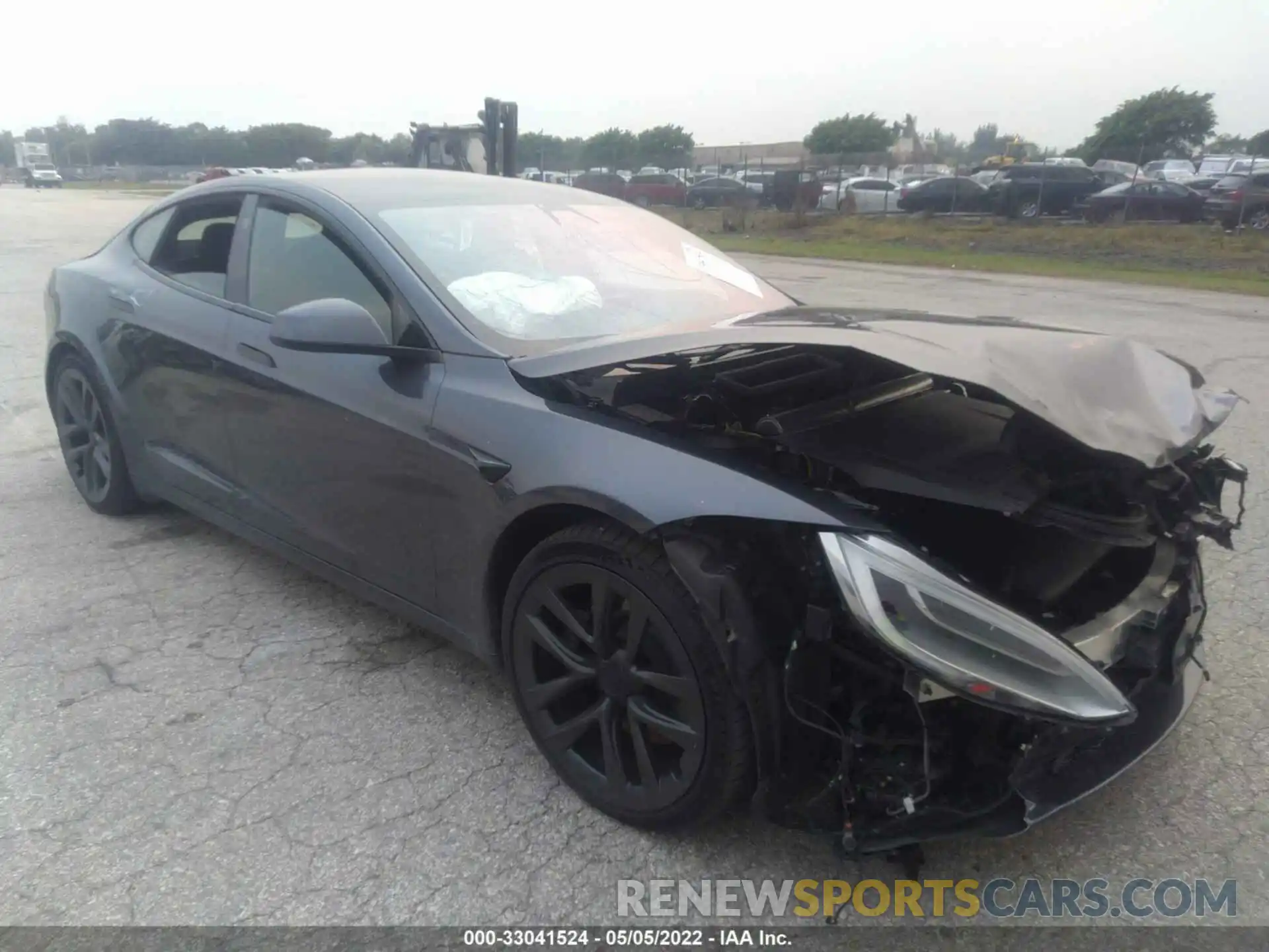 1 Photograph of a damaged car 5YJSA1E63MF431089 TESLA MODEL S 2021