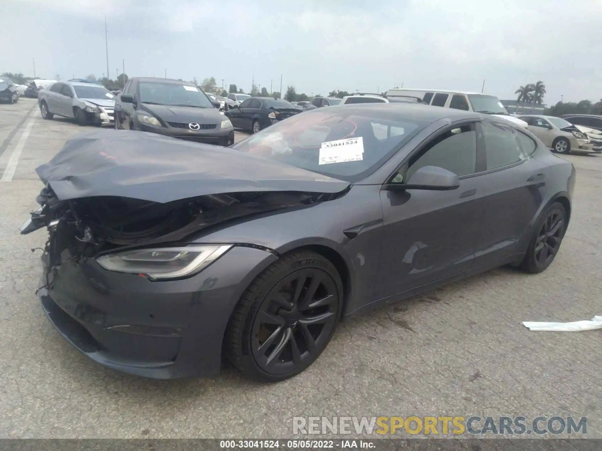 2 Photograph of a damaged car 5YJSA1E63MF431089 TESLA MODEL S 2021