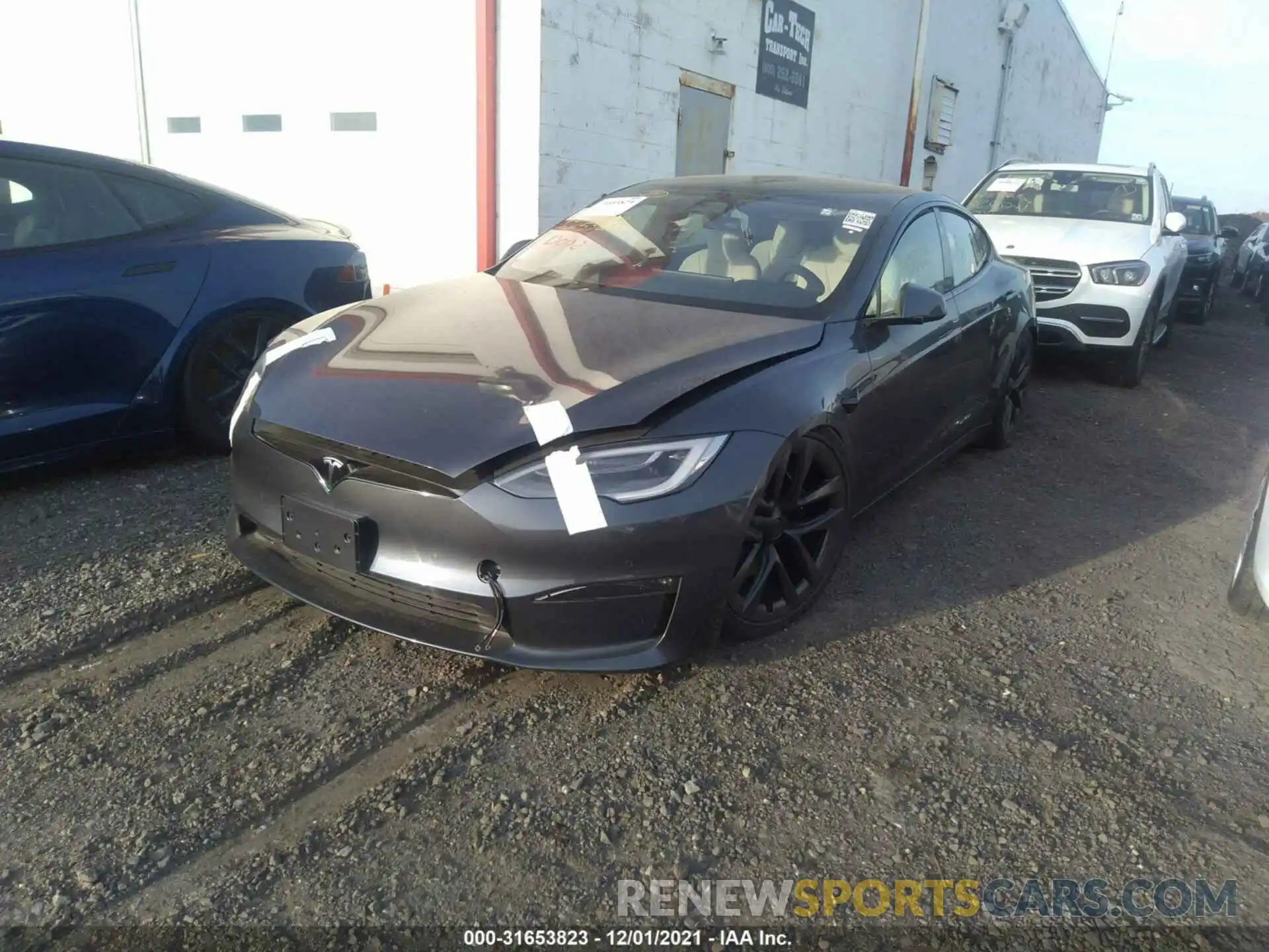 2 Photograph of a damaged car 5YJSA1E63MF431481 TESLA MODEL S 2021