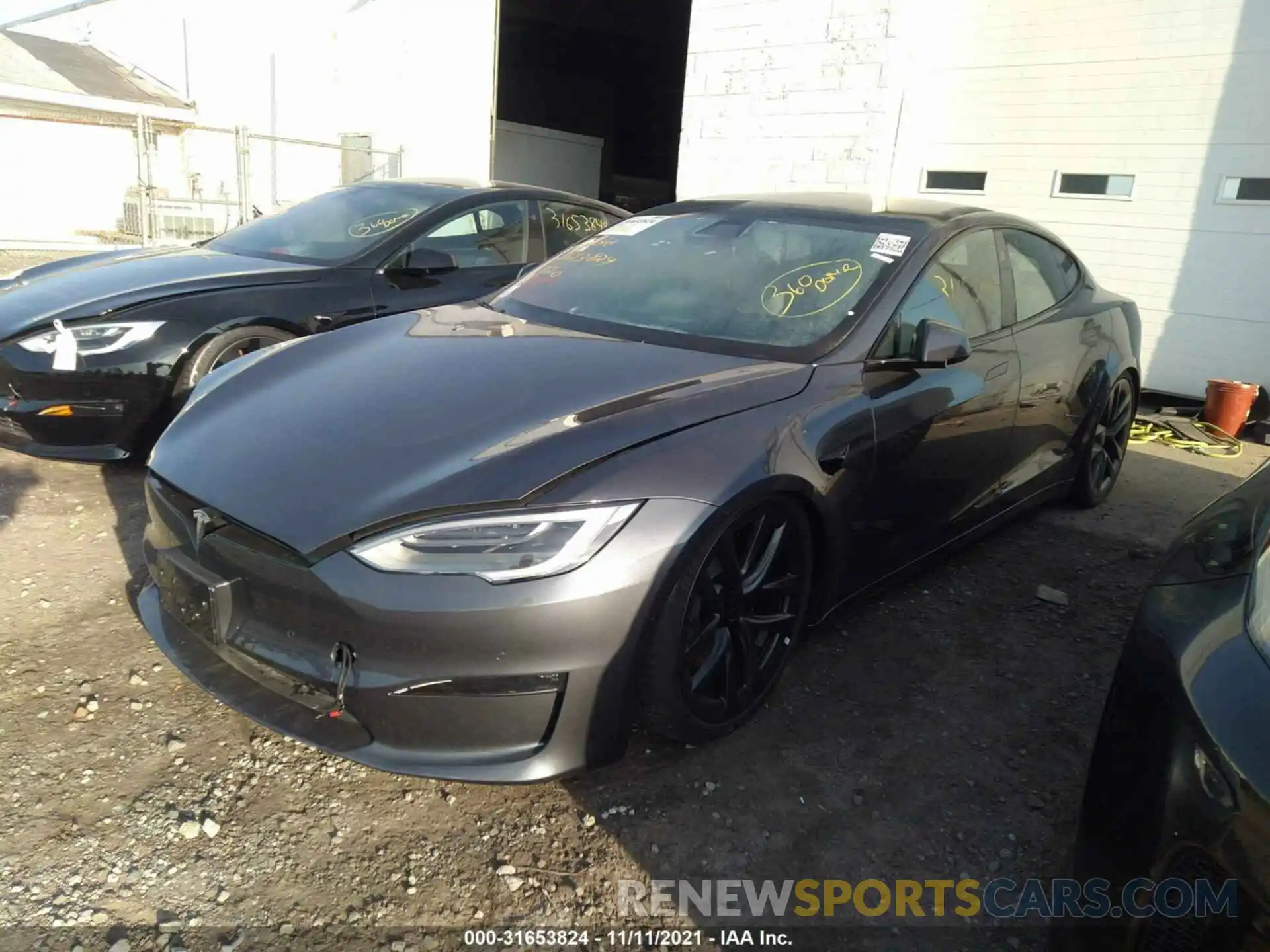 2 Photograph of a damaged car 5YJSA1E63MF432100 TESLA MODEL S 2021