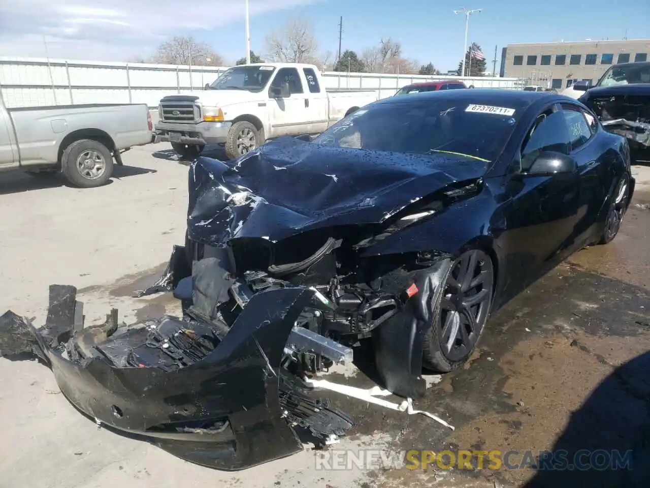 2 Photograph of a damaged car 5YJSA1E63MF433229 TESLA MODEL S 2021