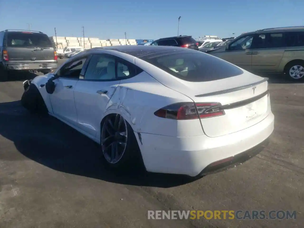 3 Photograph of a damaged car 5YJSA1E63MF435093 TESLA MODEL S 2021