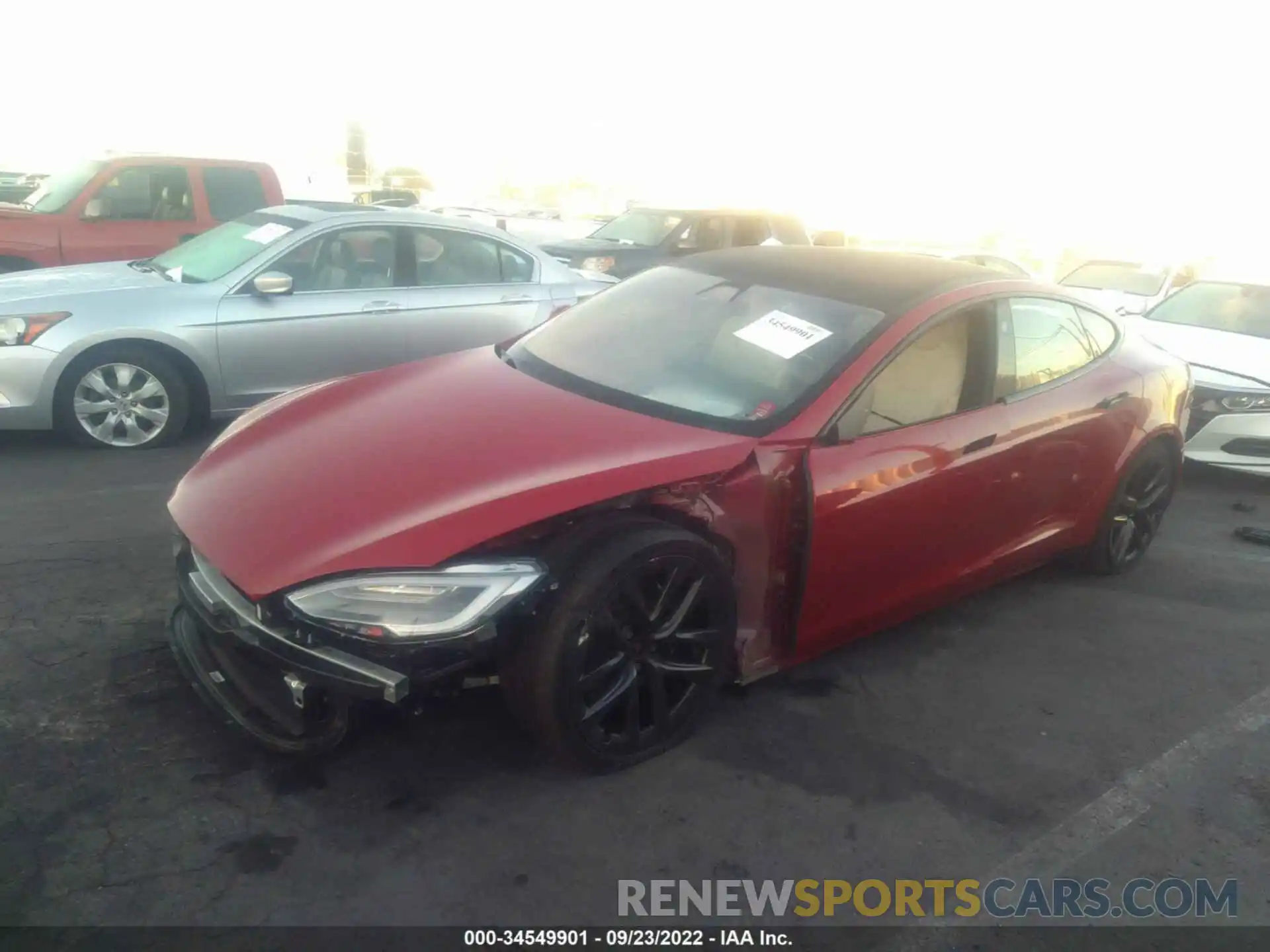 1 Photograph of a damaged car 5YJSA1E63MF452721 TESLA MODEL S 2021