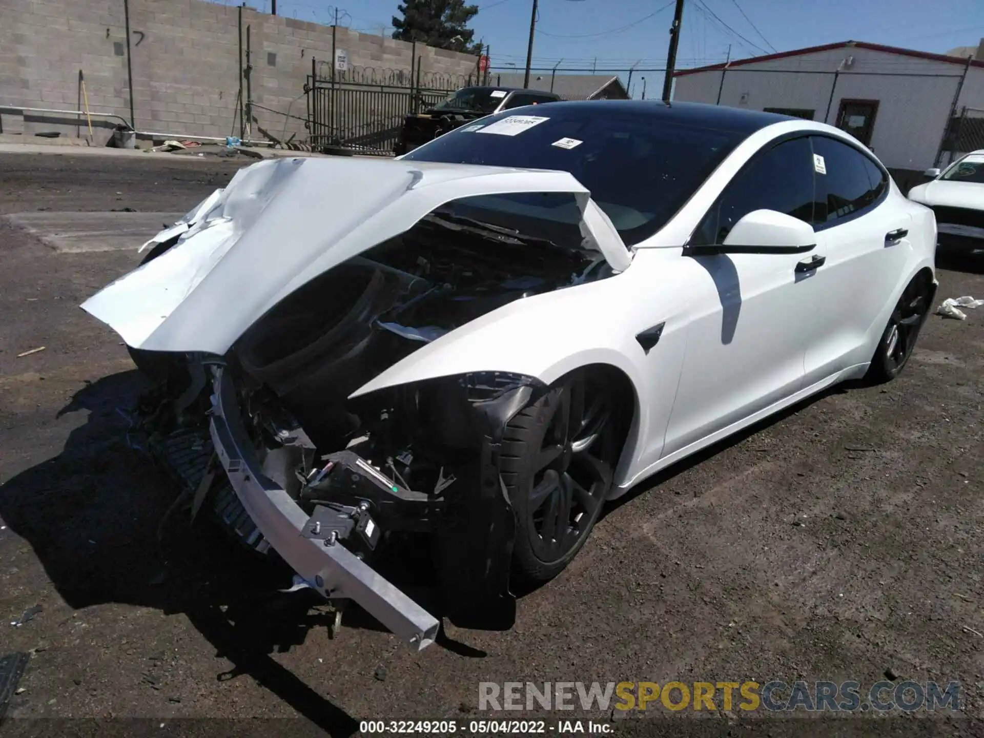 2 Photograph of a damaged car 5YJSA1E63MF454419 TESLA MODEL S 2021