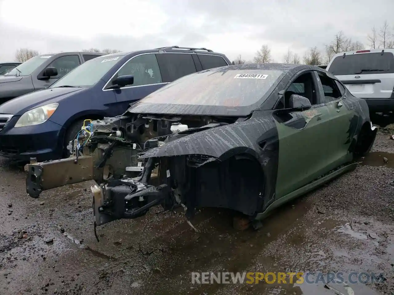 2 Photograph of a damaged car 5YJSA1E64MF433420 TESLA MODEL S 2021