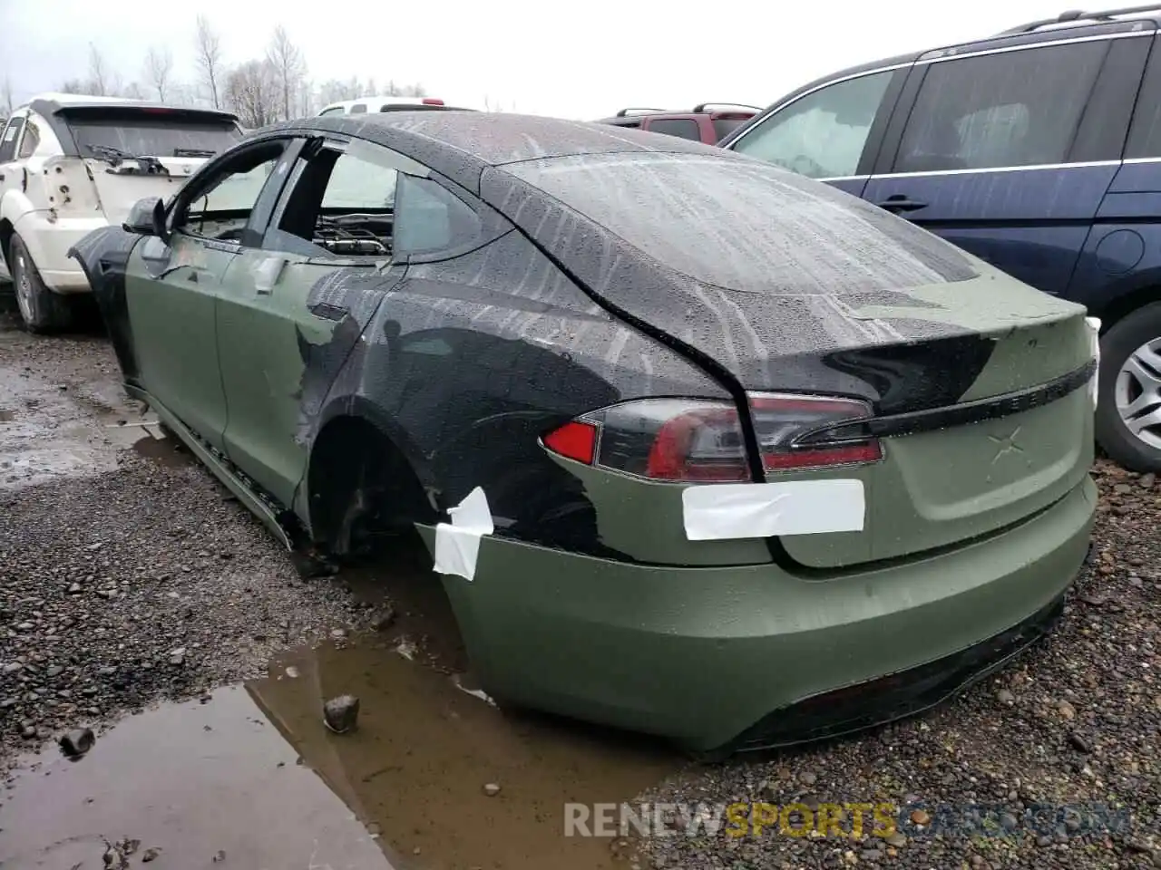 3 Фотография поврежденного автомобиля 5YJSA1E64MF433420 TESLA MODEL S 2021