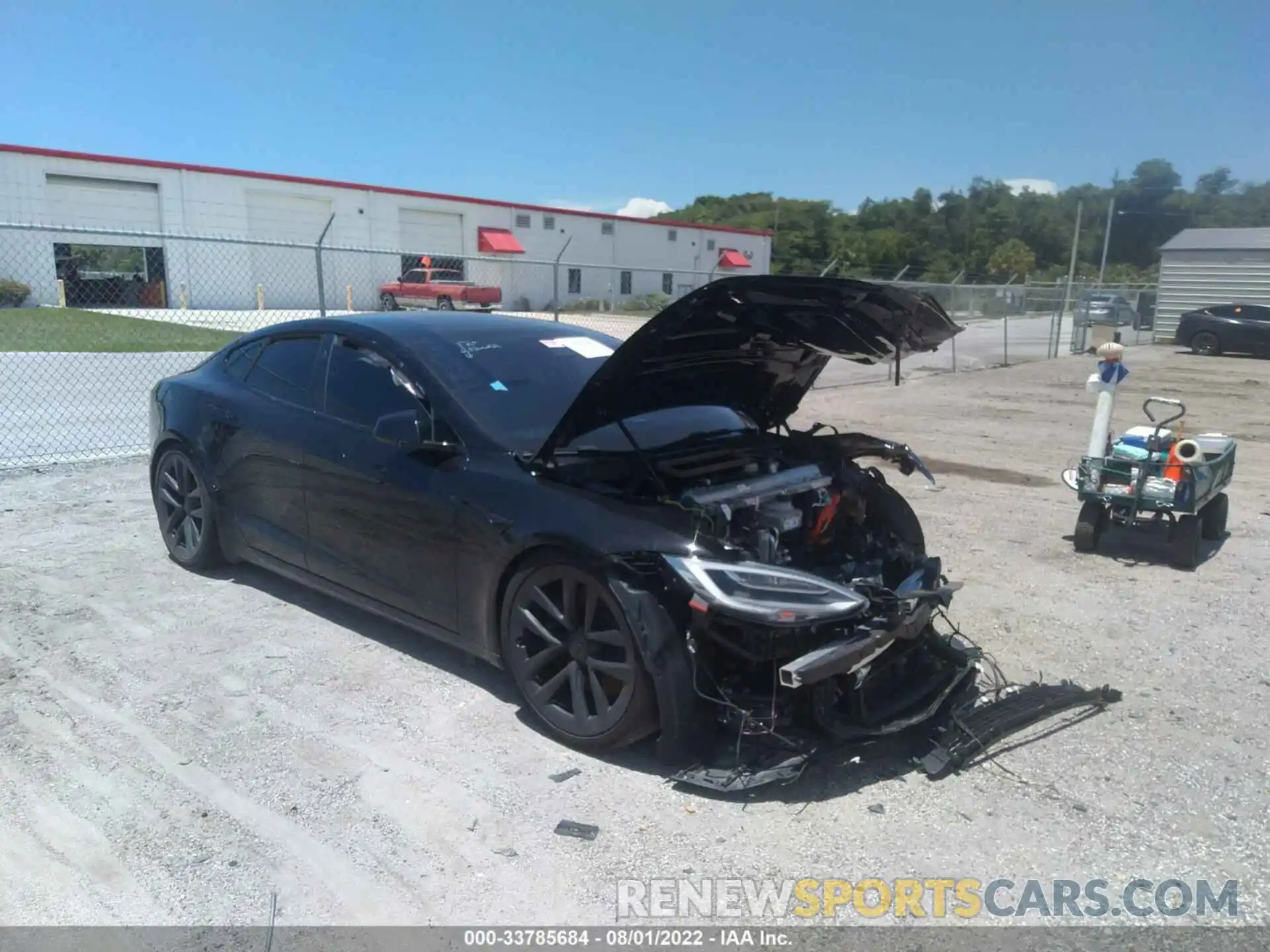 1 Photograph of a damaged car 5YJSA1E65MF431255 TESLA MODEL S 2021