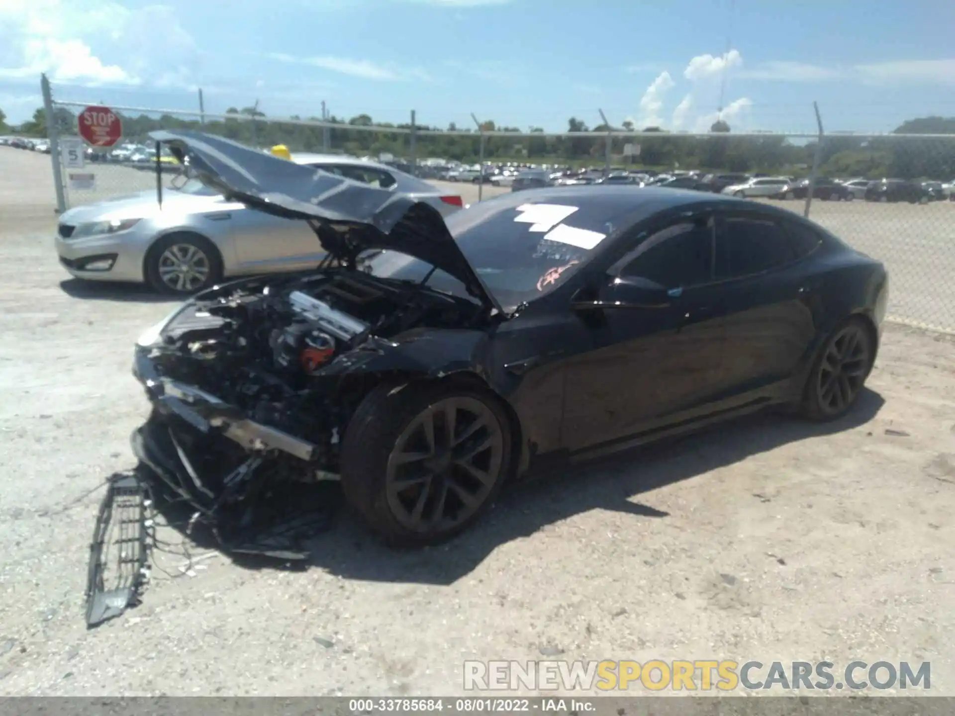 2 Photograph of a damaged car 5YJSA1E65MF431255 TESLA MODEL S 2021