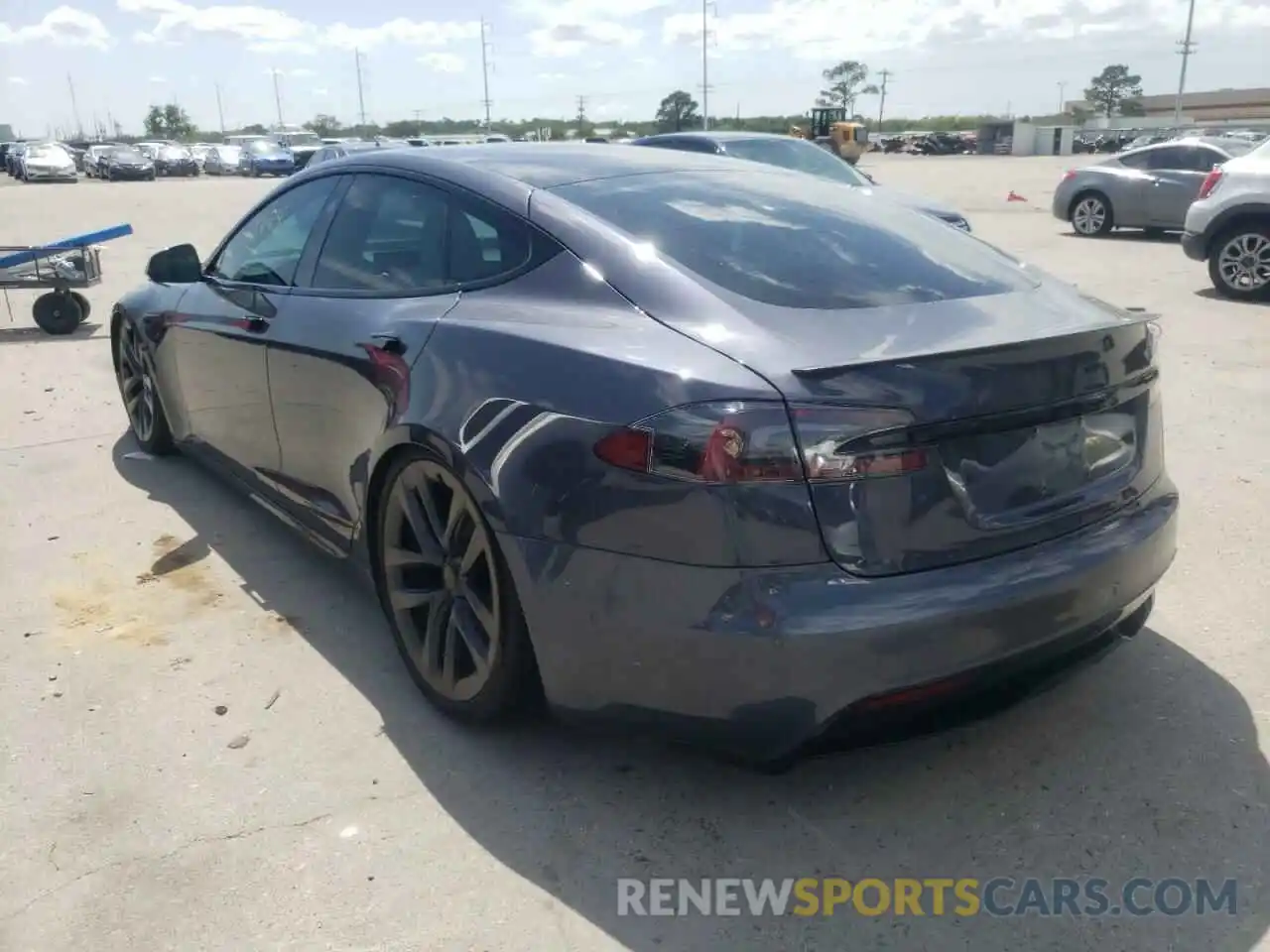 3 Photograph of a damaged car 5YJSA1E65MF453112 TESLA MODEL S 2021