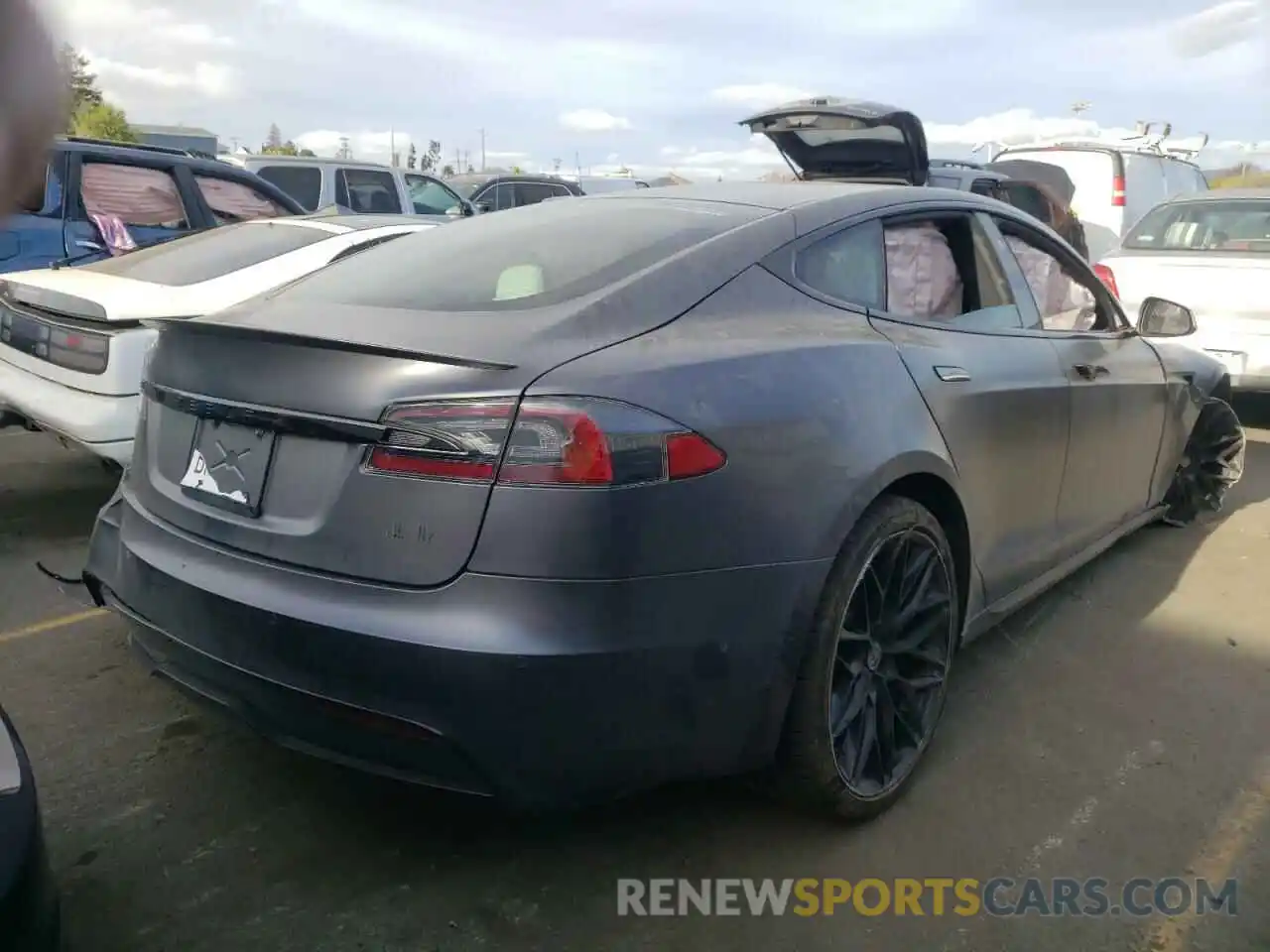 4 Фотография поврежденного автомобиля 5YJSA1E66MF431104 TESLA MODEL S 2021