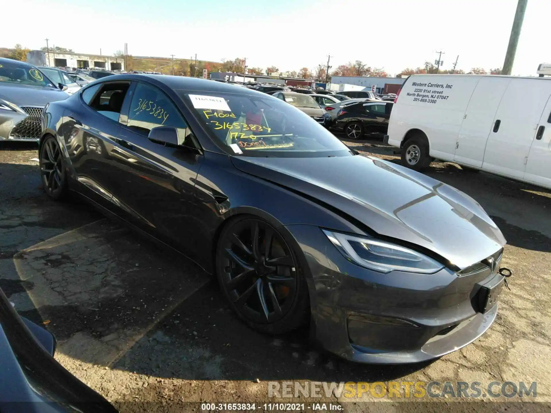 1 Photograph of a damaged car 5YJSA1E66MF431331 TESLA MODEL S 2021