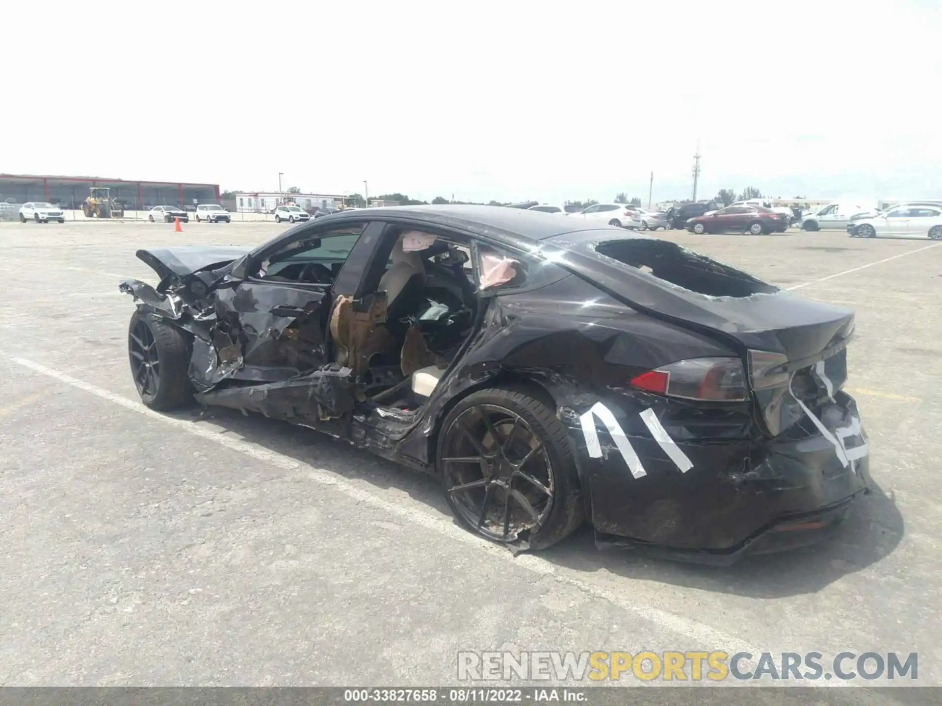 3 Photograph of a damaged car 5YJSA1E66MF431443 TESLA MODEL S 2021