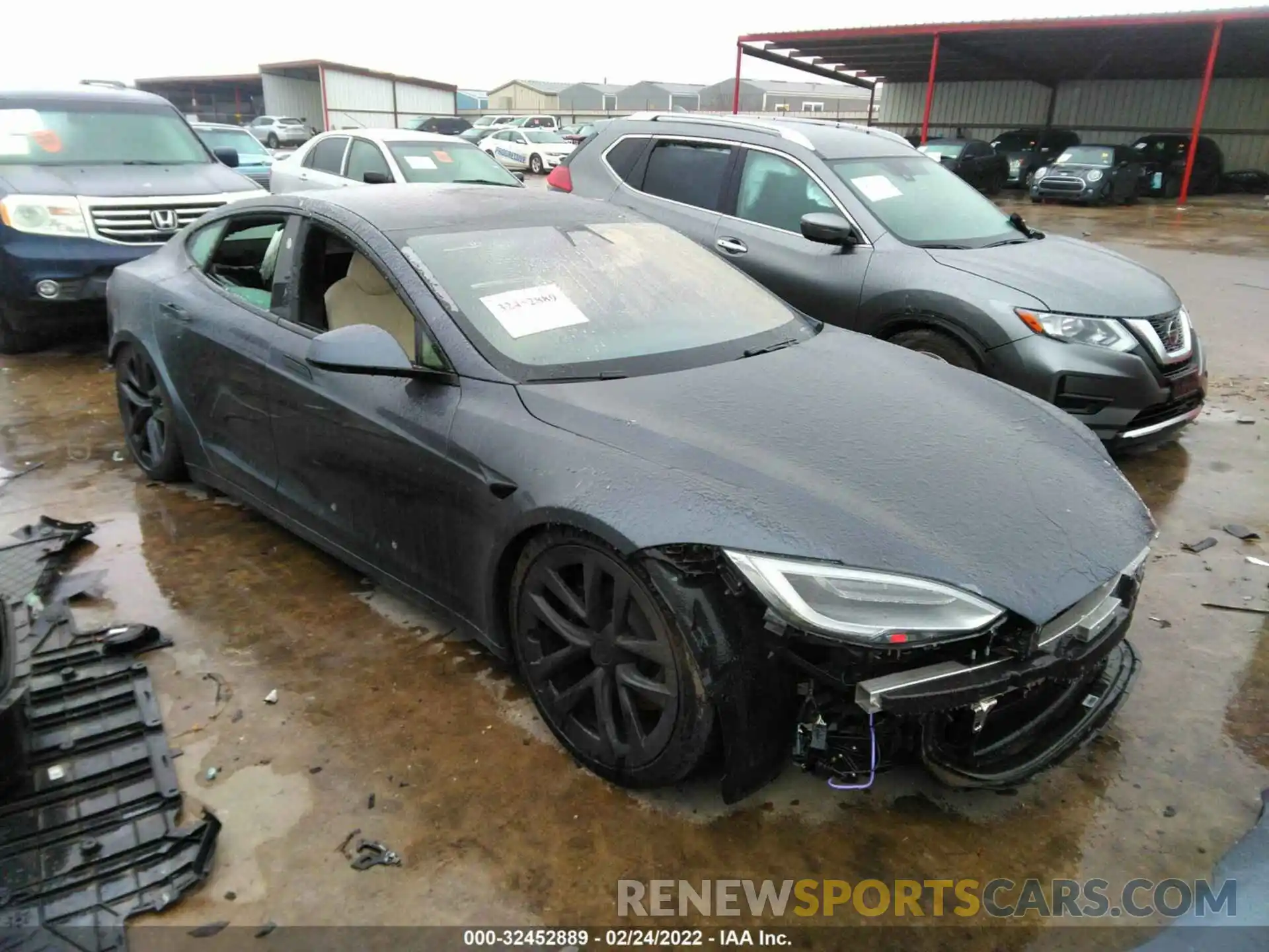 1 Photograph of a damaged car 5YJSA1E66MF433483 TESLA MODEL S 2021