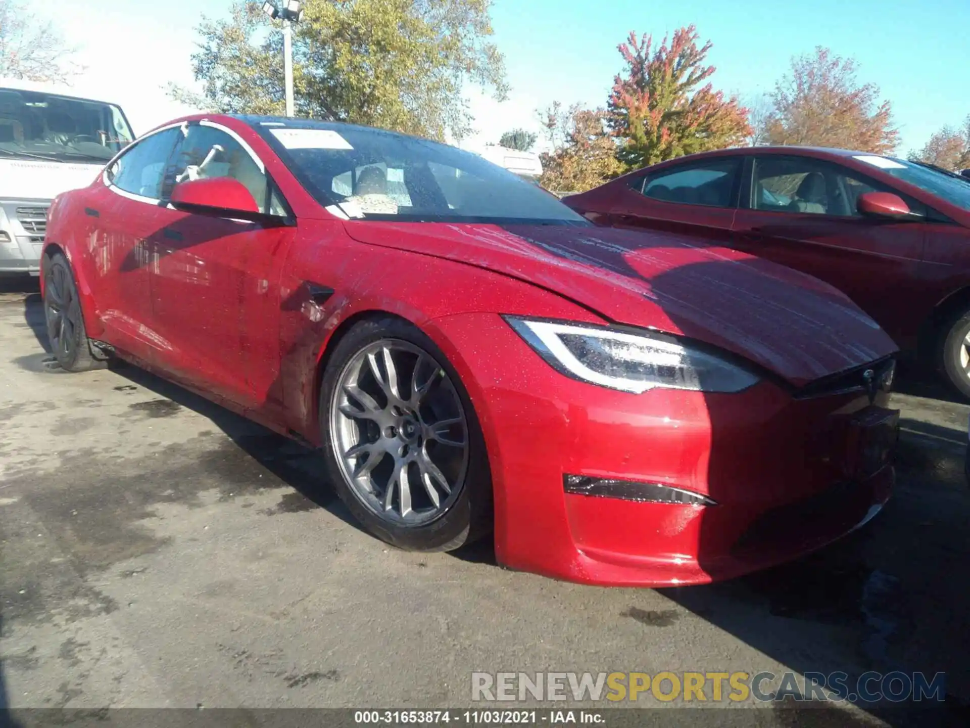 1 Photograph of a damaged car 5YJSA1E66MF439106 TESLA MODEL S 2021