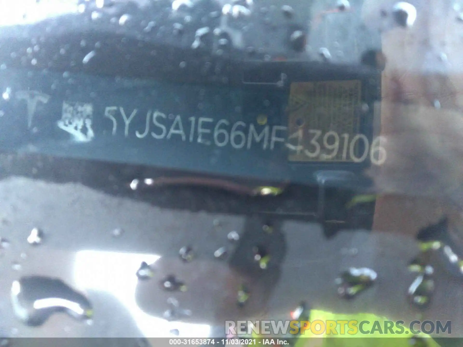 9 Photograph of a damaged car 5YJSA1E66MF439106 TESLA MODEL S 2021