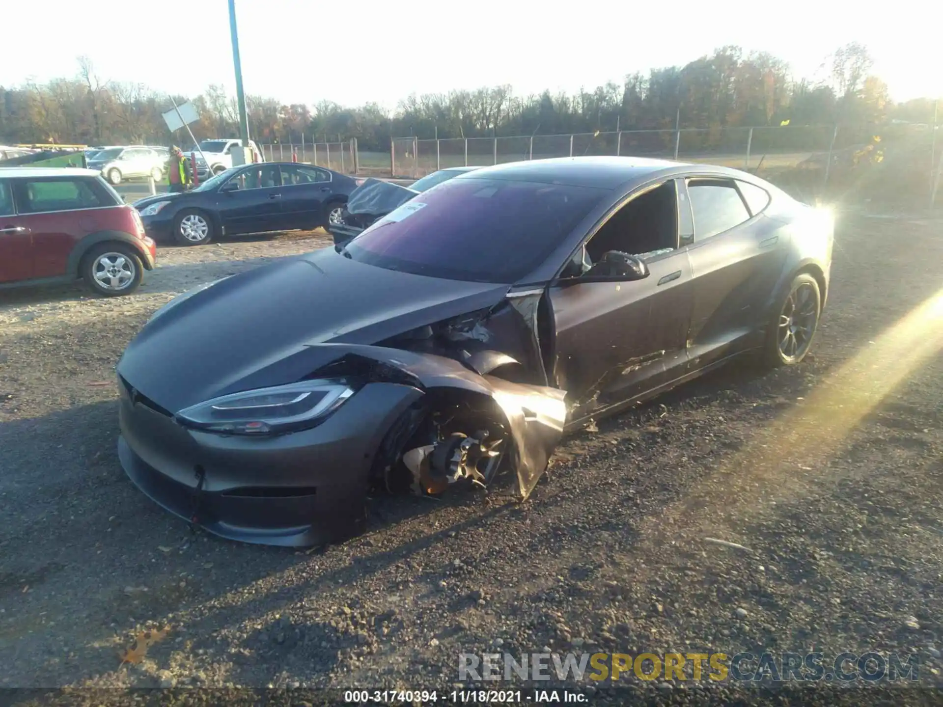 2 Photograph of a damaged car 5YJSA1E66MF441213 TESLA MODEL S 2021