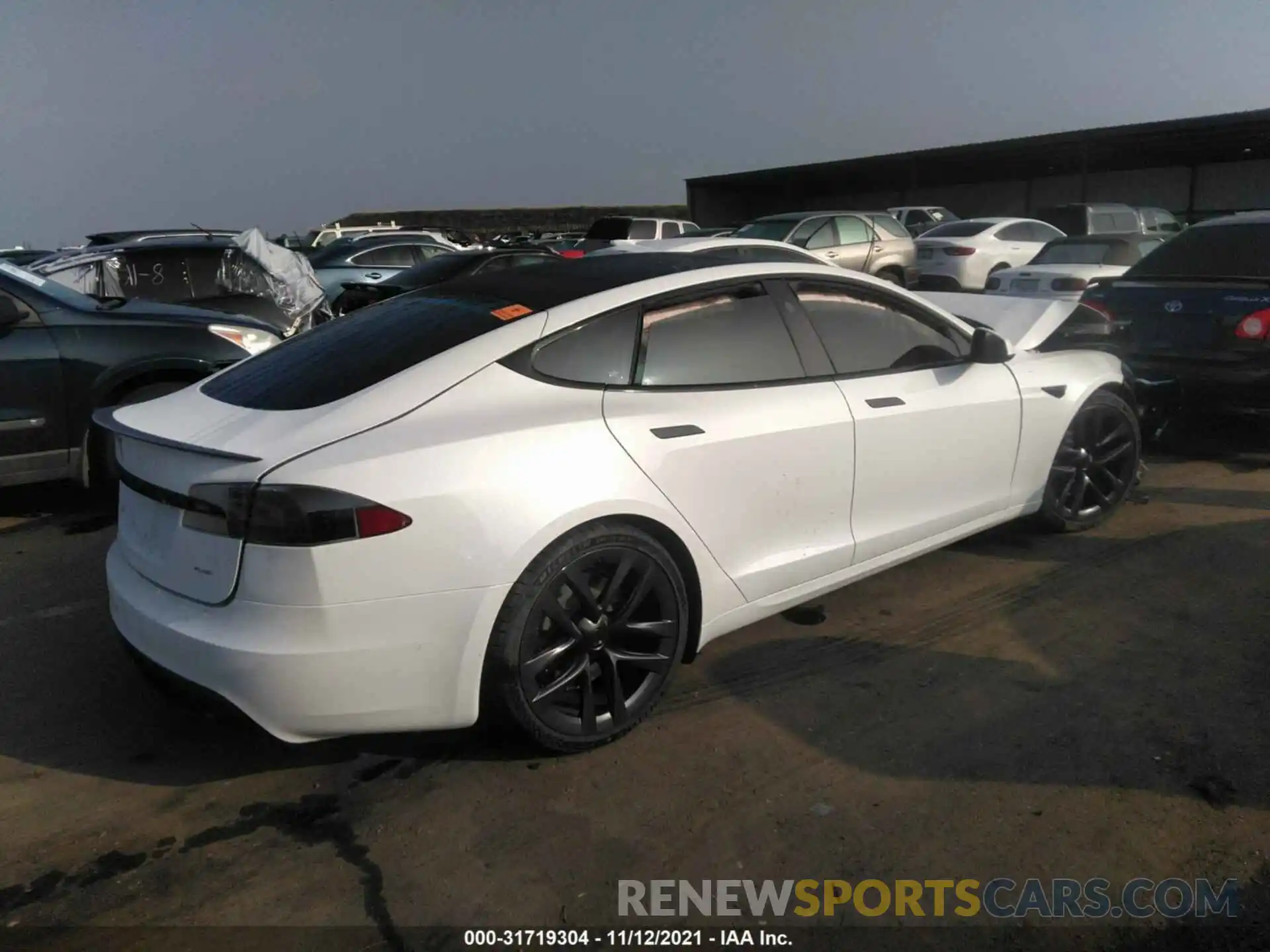 4 Фотография поврежденного автомобиля 5YJSA1E66MF447240 TESLA MODEL S 2021