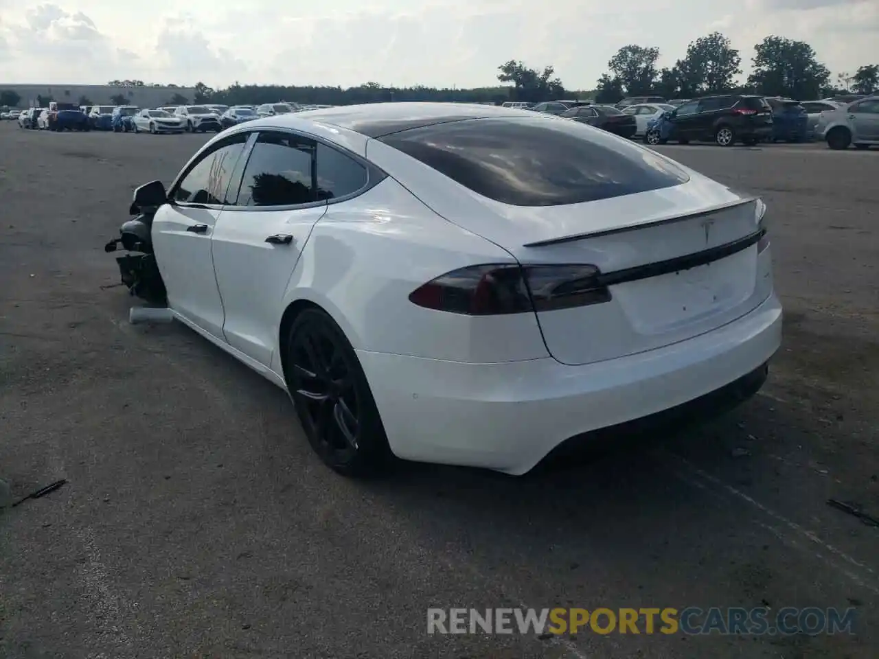 3 Photograph of a damaged car 5YJSA1E67MF437994 TESLA MODEL S 2021