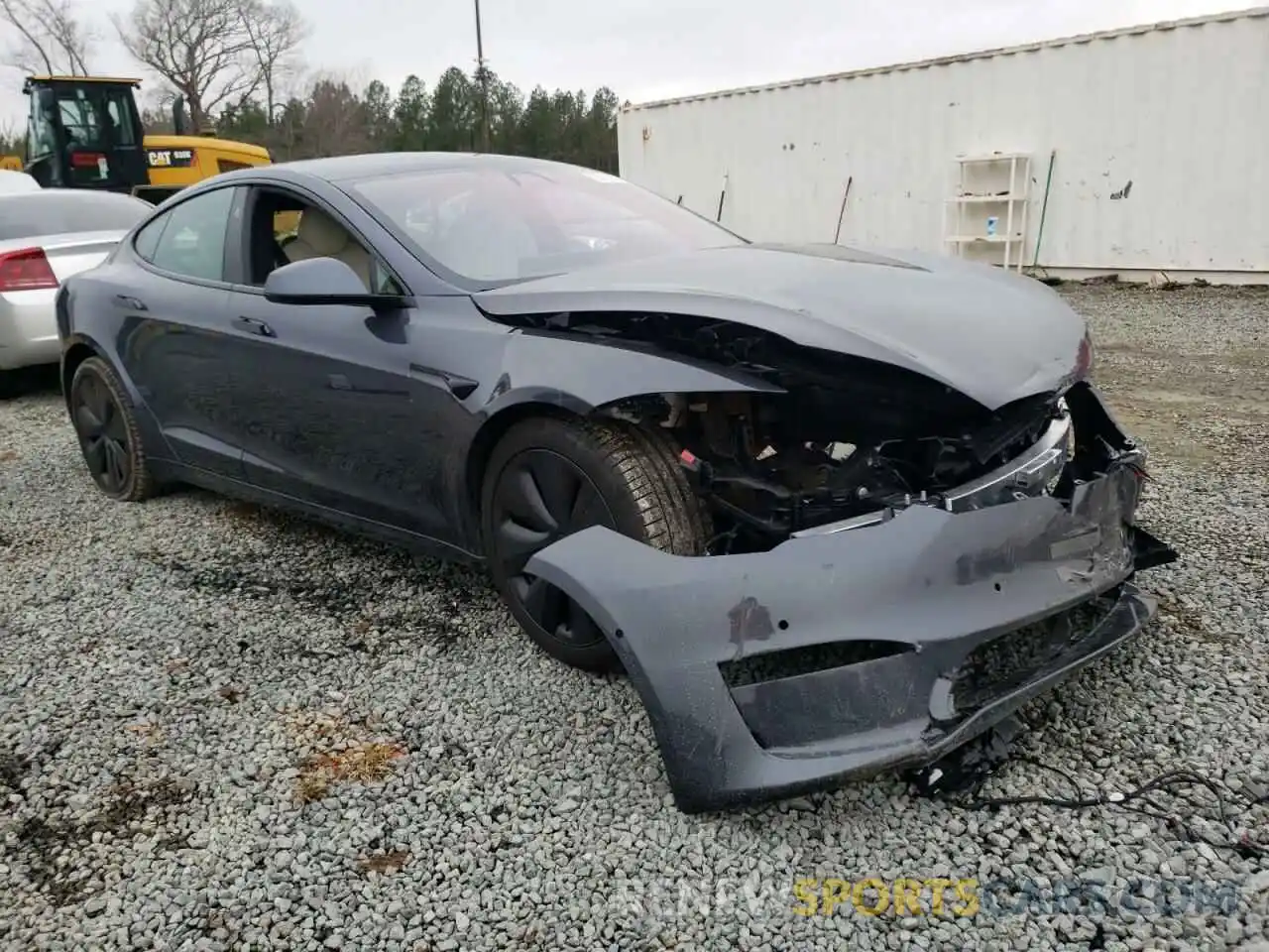 1 Photograph of a damaged car 5YJSA1E67MF438658 TESLA MODEL S 2021