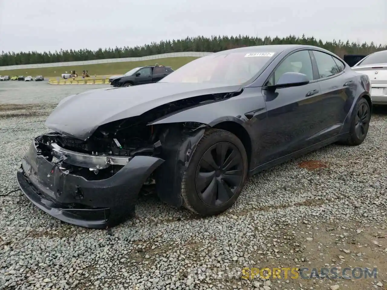 2 Photograph of a damaged car 5YJSA1E67MF438658 TESLA MODEL S 2021