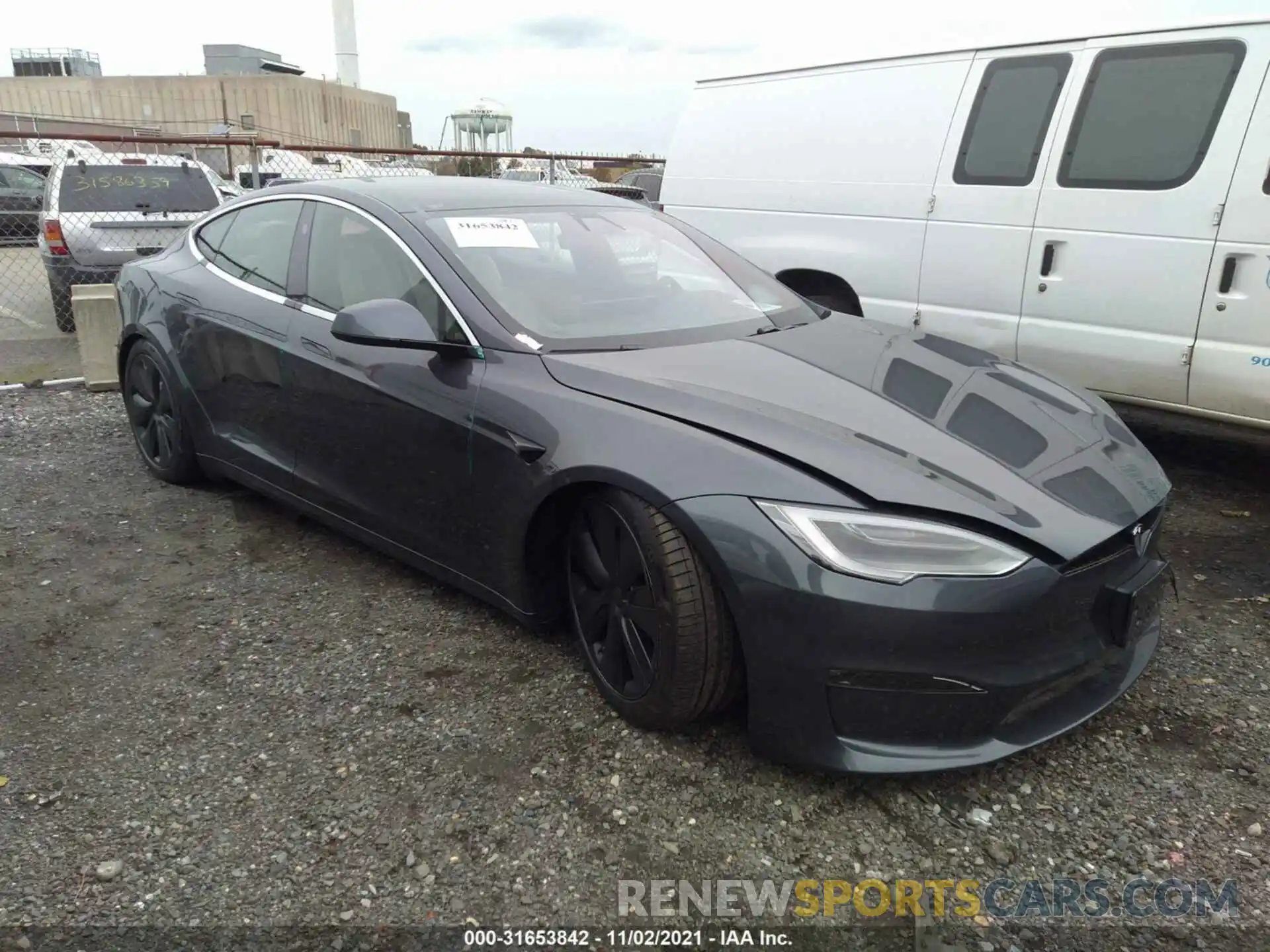 1 Photograph of a damaged car 5YJSA1E67MF439082 TESLA MODEL S 2021