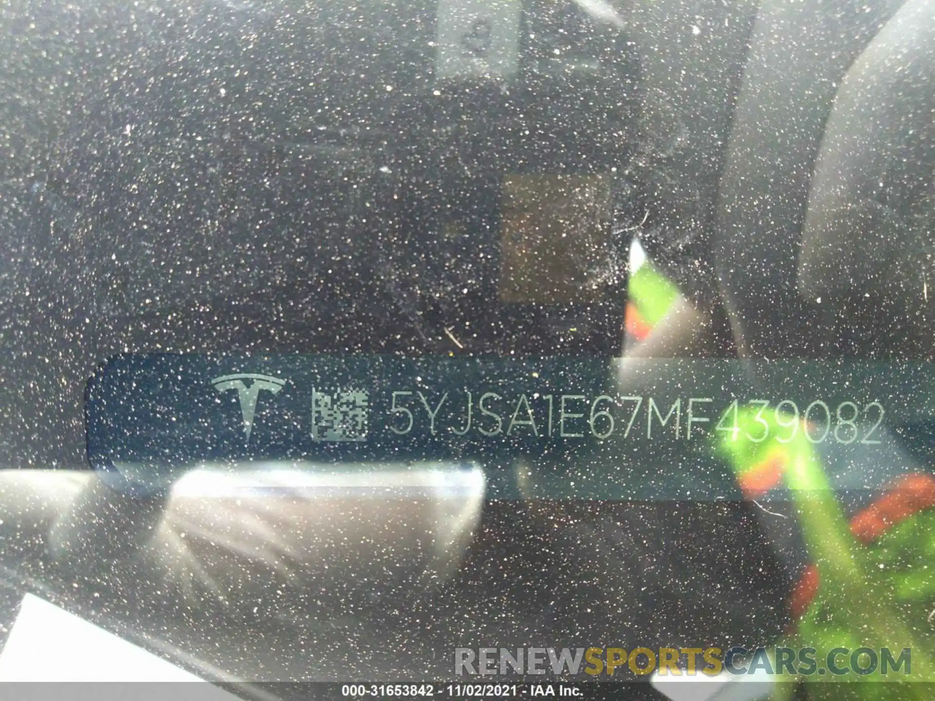 9 Photograph of a damaged car 5YJSA1E67MF439082 TESLA MODEL S 2021