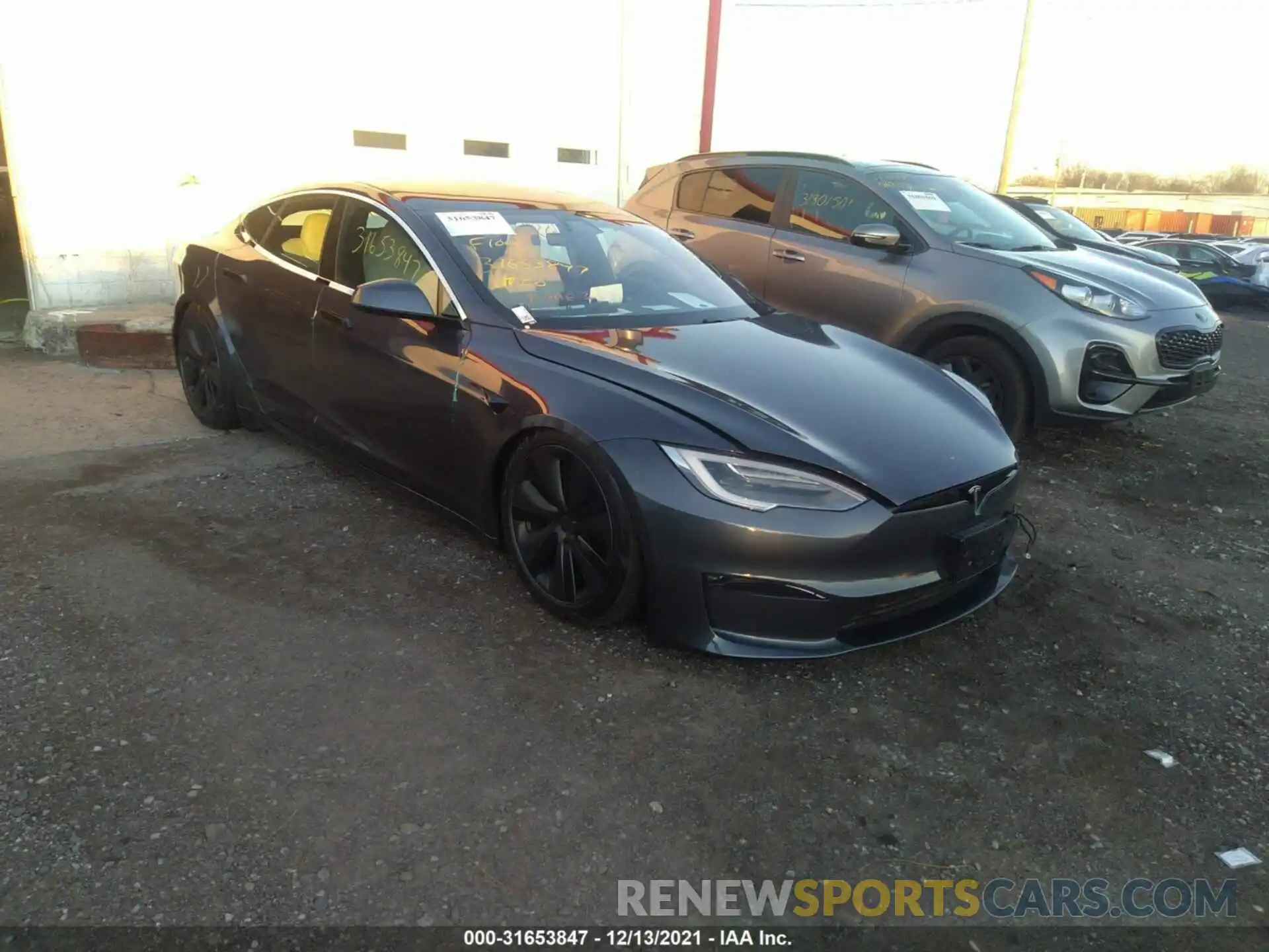 1 Photograph of a damaged car 5YJSA1E67MF439177 TESLA MODEL S 2021