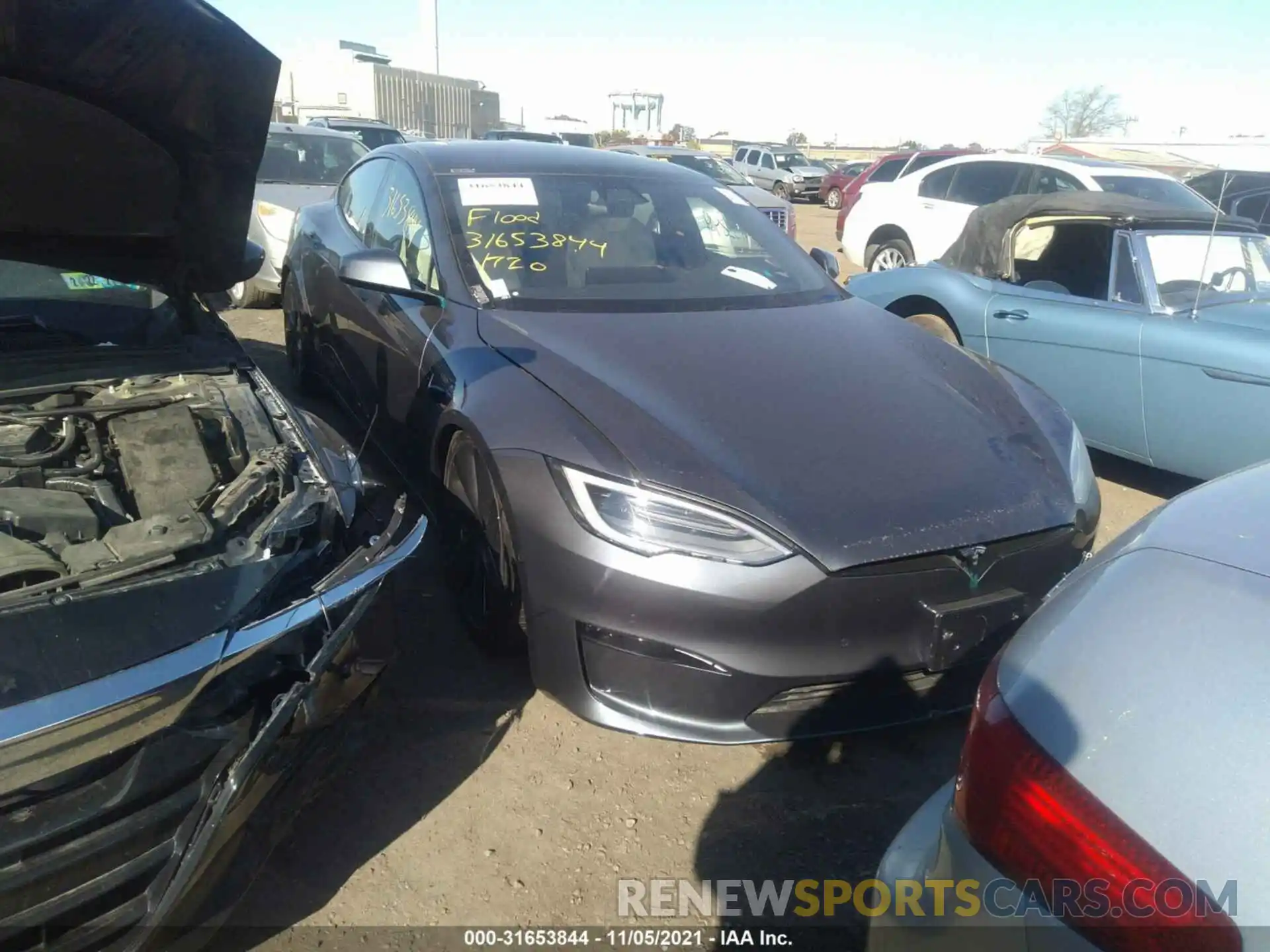 1 Photograph of a damaged car 5YJSA1E67MF439213 TESLA MODEL S 2021