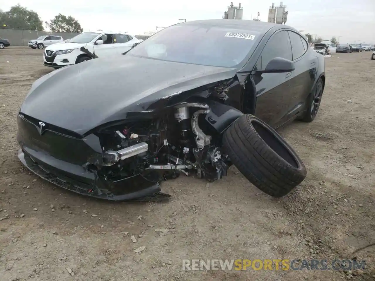 2 Photograph of a damaged car 5YJSA1E67MF451247 TESLA MODEL S 2021