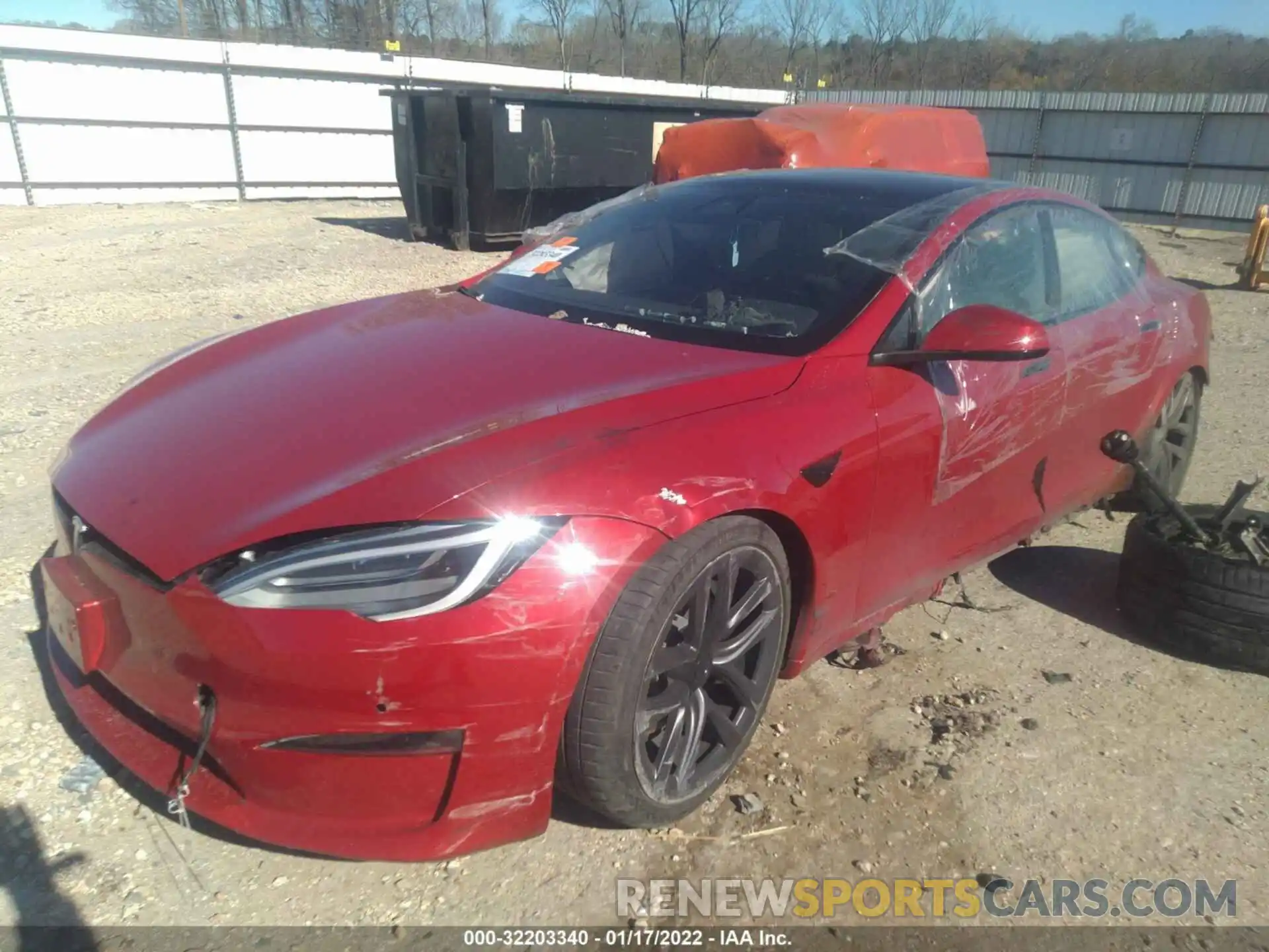 2 Photograph of a damaged car 5YJSA1E67MF452818 TESLA MODEL S 2021