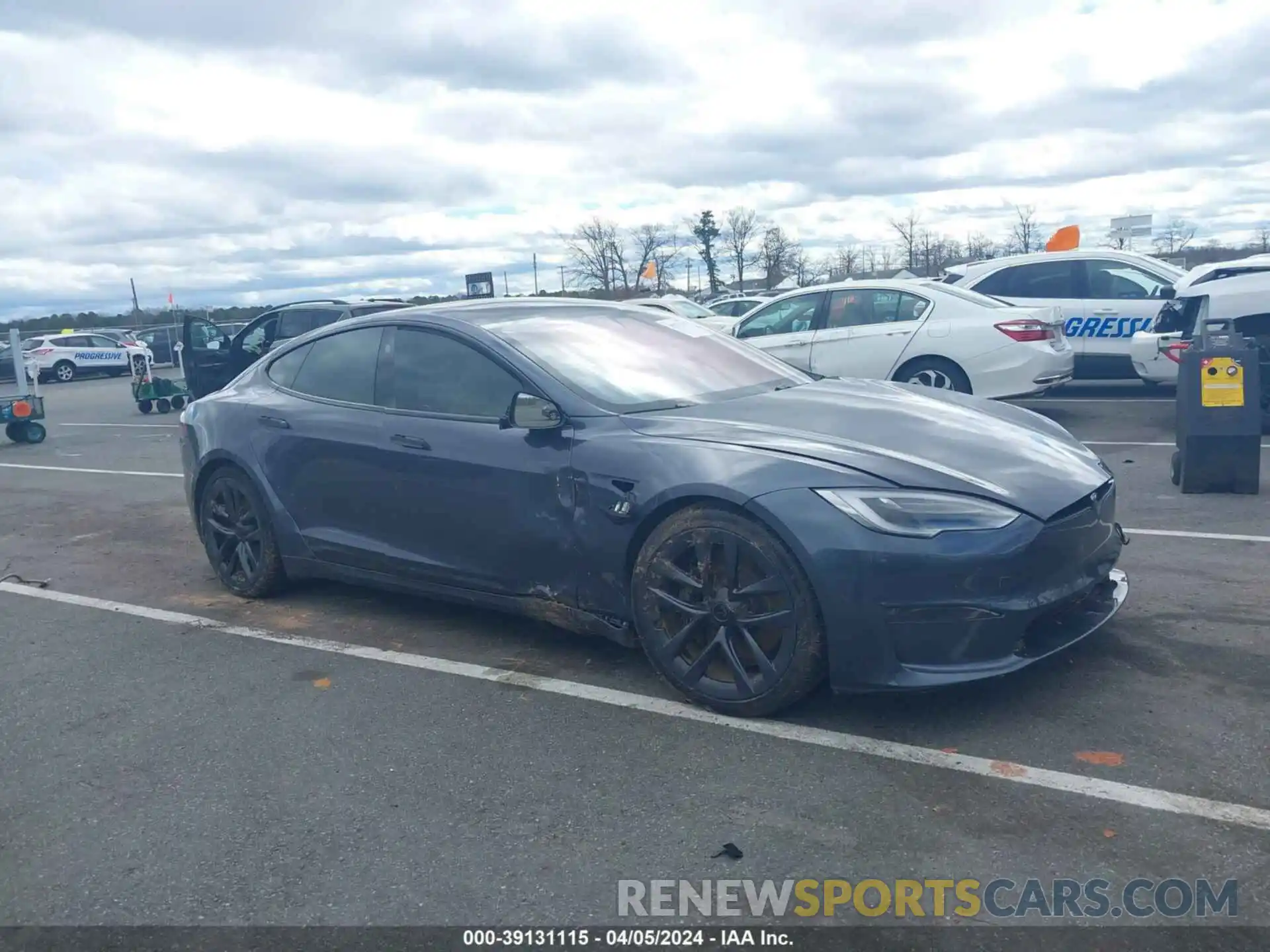 1 Photograph of a damaged car 5YJSA1E69MF431971 TESLA MODEL S 2021