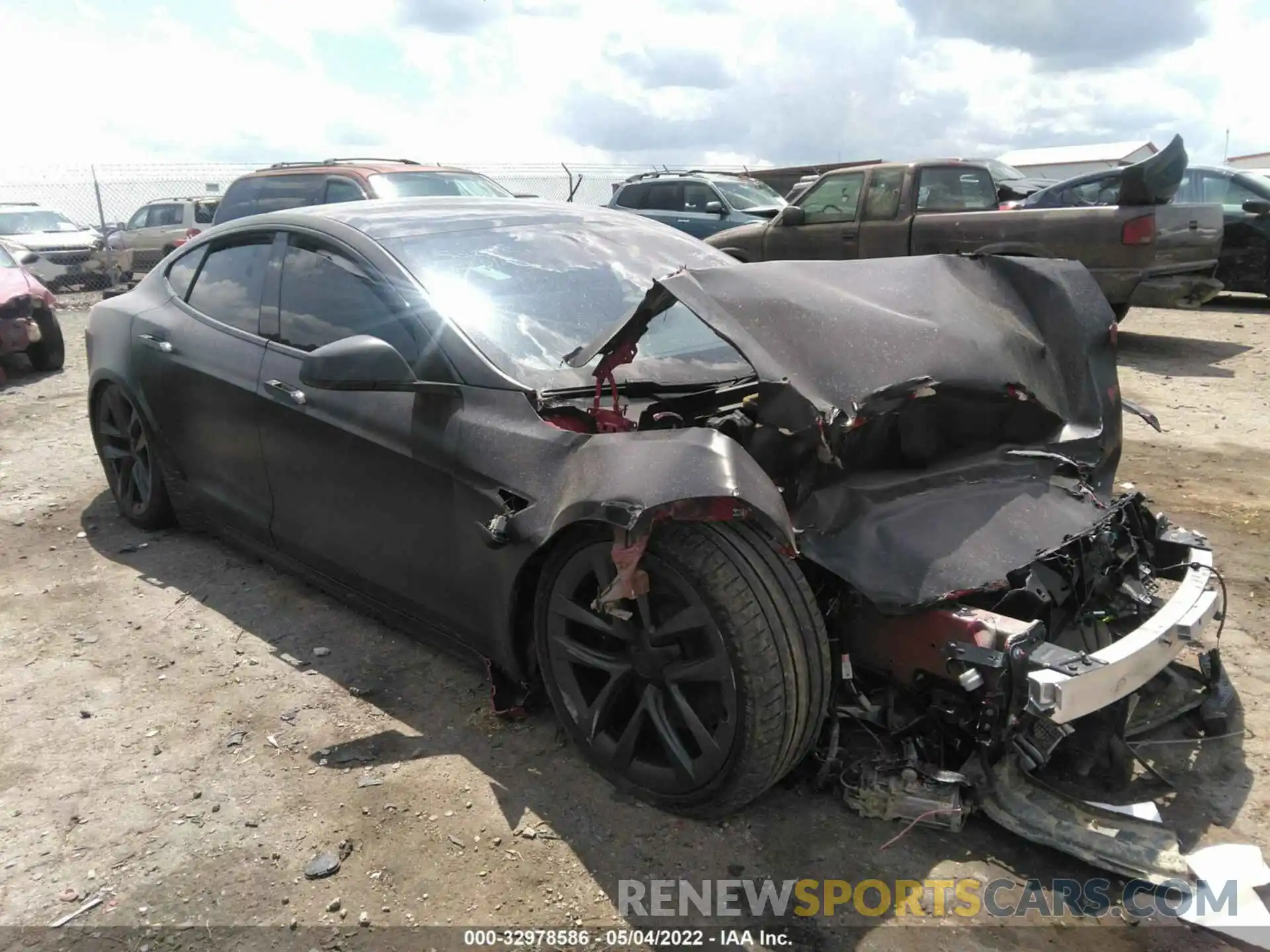 1 Photograph of a damaged car 5YJSA1E69MF436037 TESLA MODEL S 2021