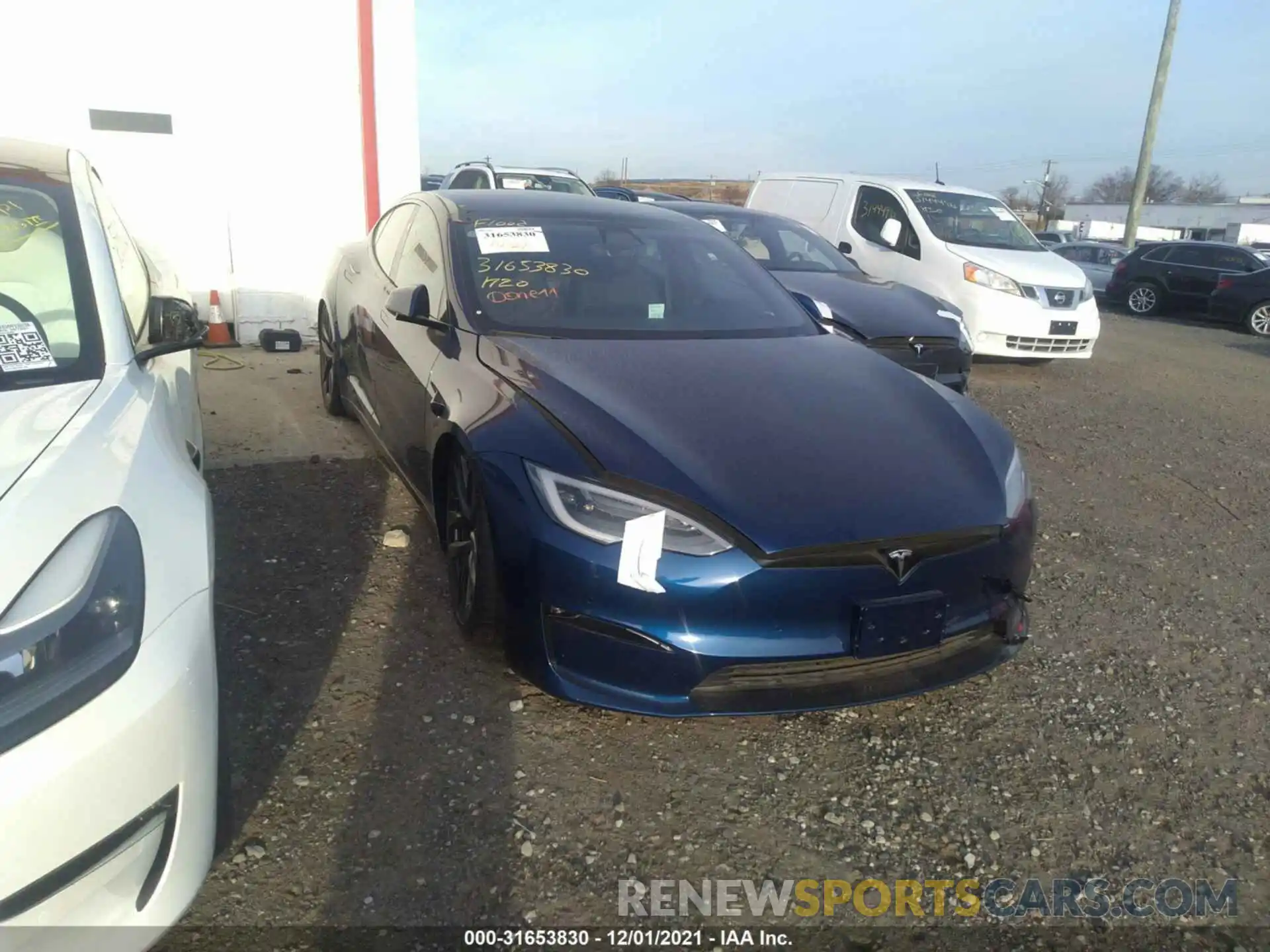 1 Photograph of a damaged car 5YJSA1E69MF438158 TESLA MODEL S 2021