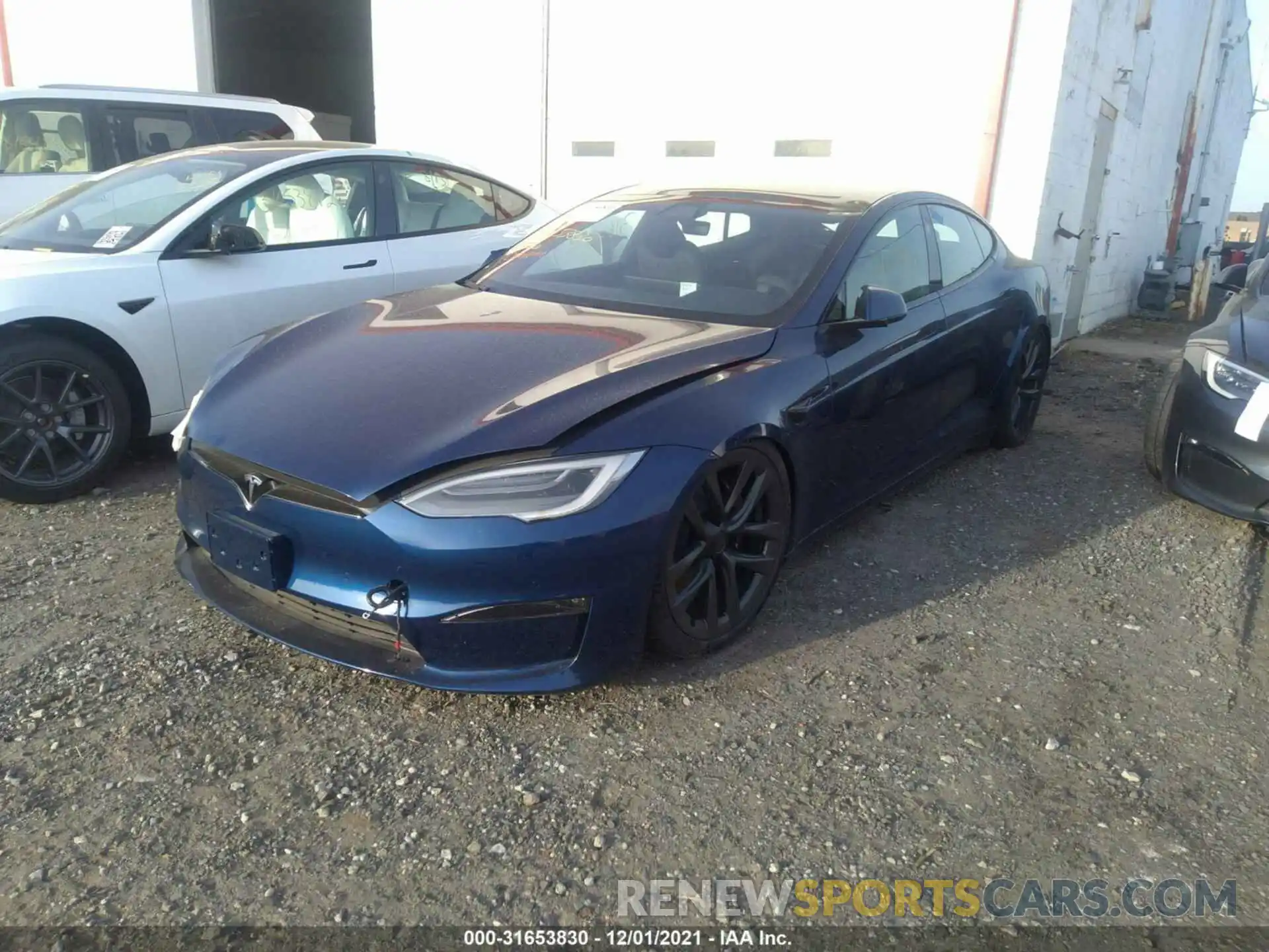 2 Photograph of a damaged car 5YJSA1E69MF438158 TESLA MODEL S 2021