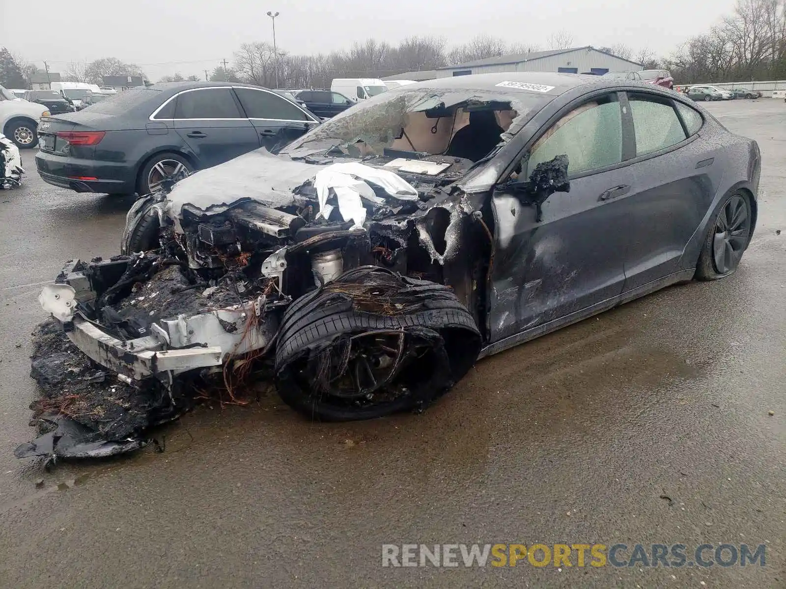 2 Photograph of a damaged car 5YJSA1E69MF439259 TESLA MODEL S 2021