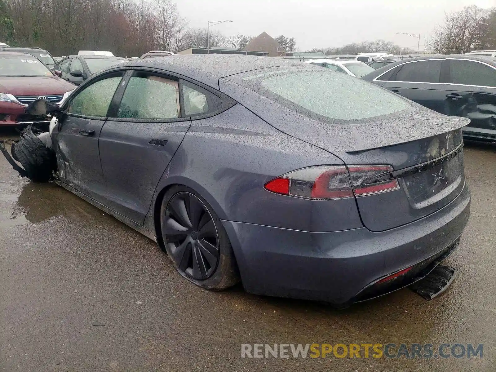 3 Photograph of a damaged car 5YJSA1E69MF439259 TESLA MODEL S 2021