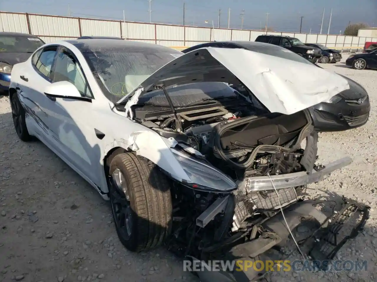 1 Photograph of a damaged car 5YJSA1E69MF442548 TESLA MODEL S 2021