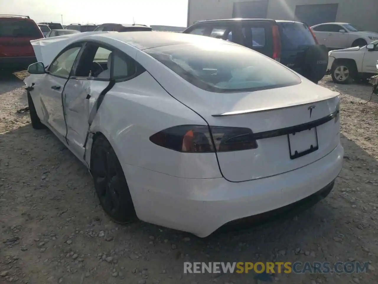 3 Photograph of a damaged car 5YJSA1E69MF442548 TESLA MODEL S 2021