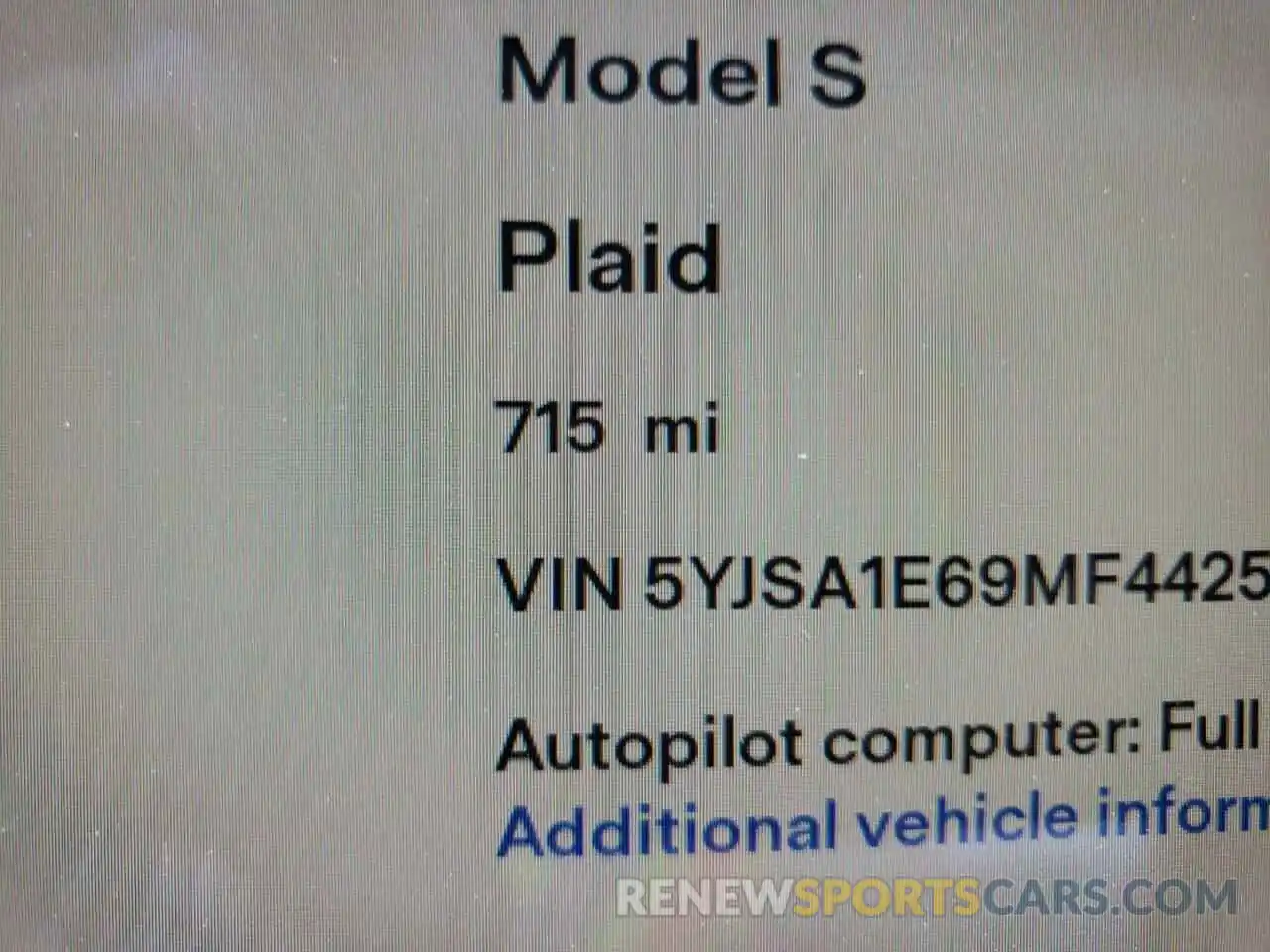 8 Фотография поврежденного автомобиля 5YJSA1E69MF442548 TESLA MODEL S 2021